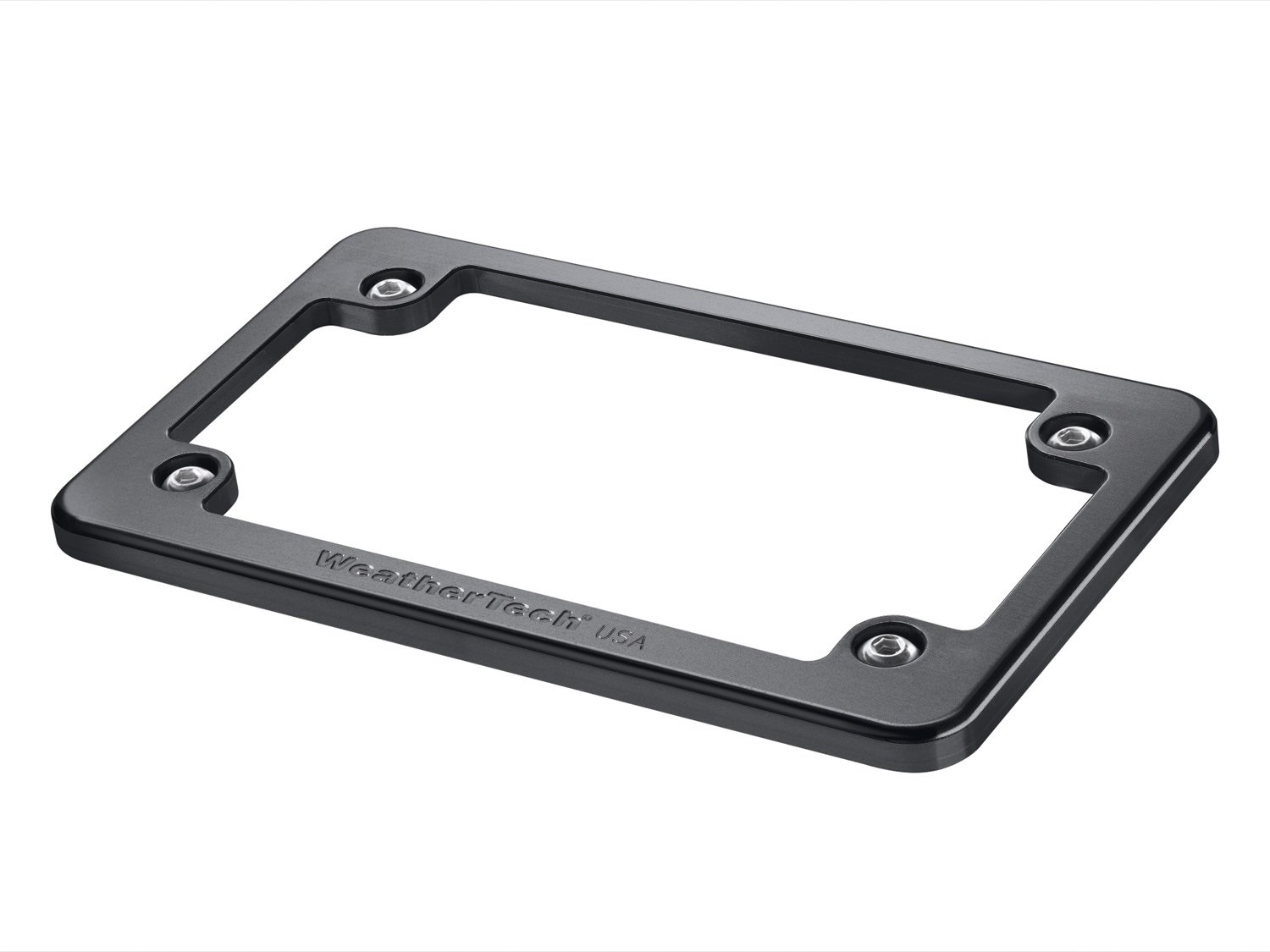 weathertech-billet-motorcycle-license-plate-frame-satin-black image 1