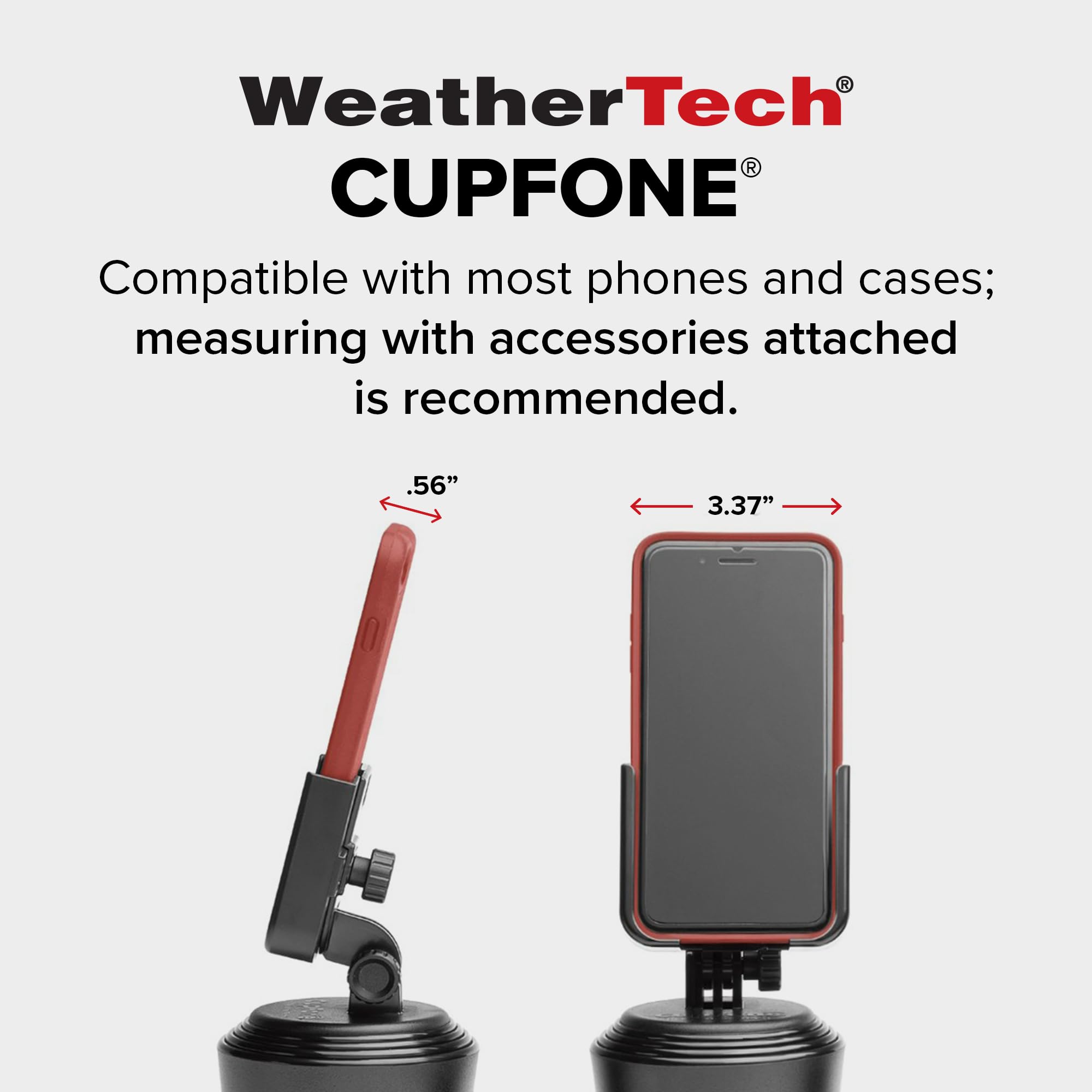 weathertech-cupfone-universal-cup-holder-phone-mount-for-cars-adjustable-secure- image 7