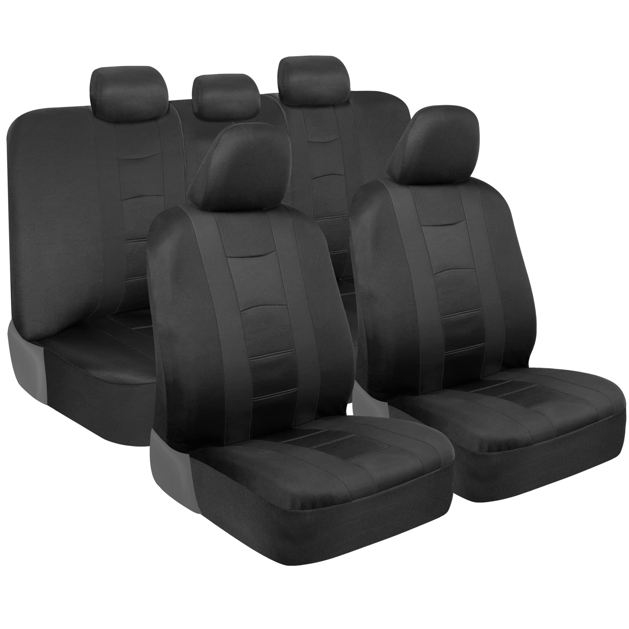 bdk-carxs-black-car-seat-covers-full-set-with-matching-floor-mats-for-suv-car-tr image 2