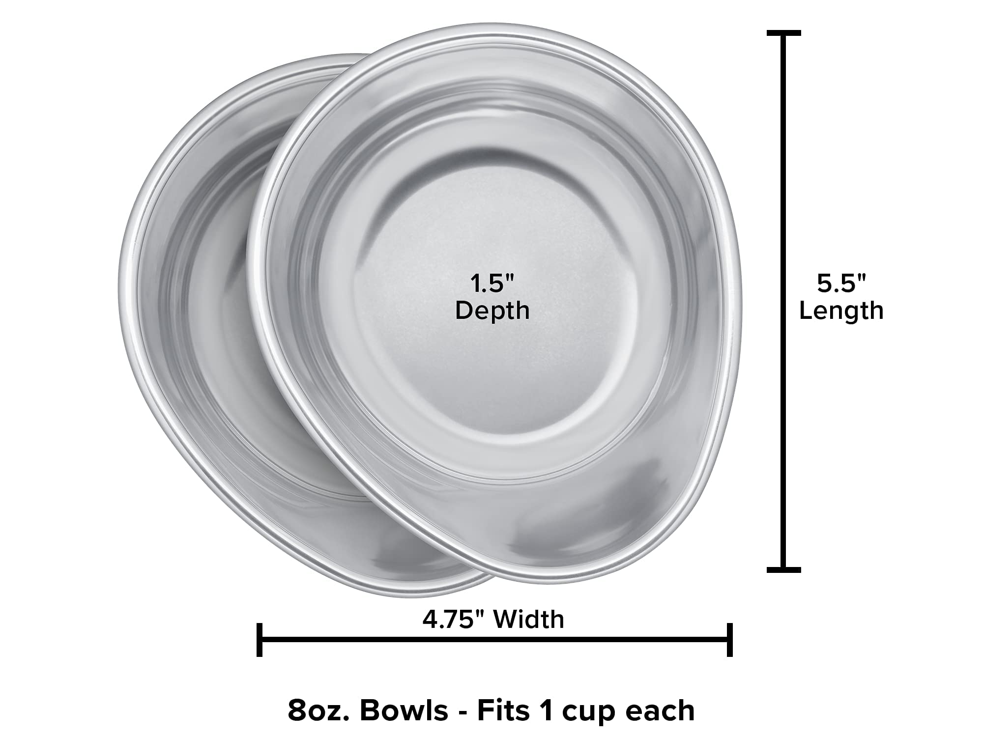 weathertech-bowl08pr-extra-8-oz-stainless-steel-pet-bowls-pair-for-pet-feeding-s image 2