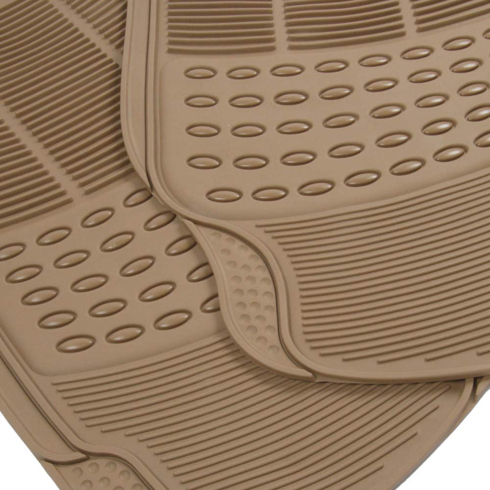 bdk-all-weather-rubber-floor-mats-for-car-suv-truck-4-piece-set-front-rear-trimm image 3