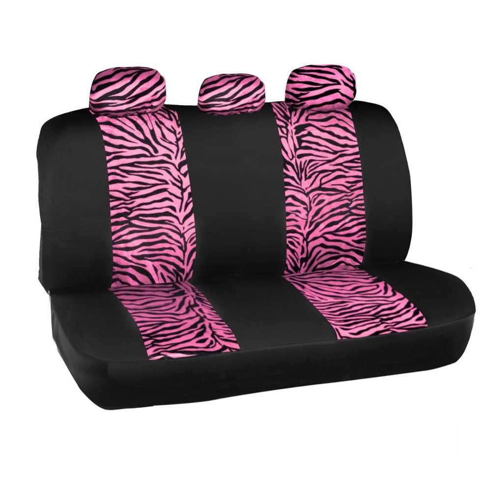 carxs-zebra-print-car-seat-covers-full-set-with-seat-belt-pads-and-steering-whee image 3