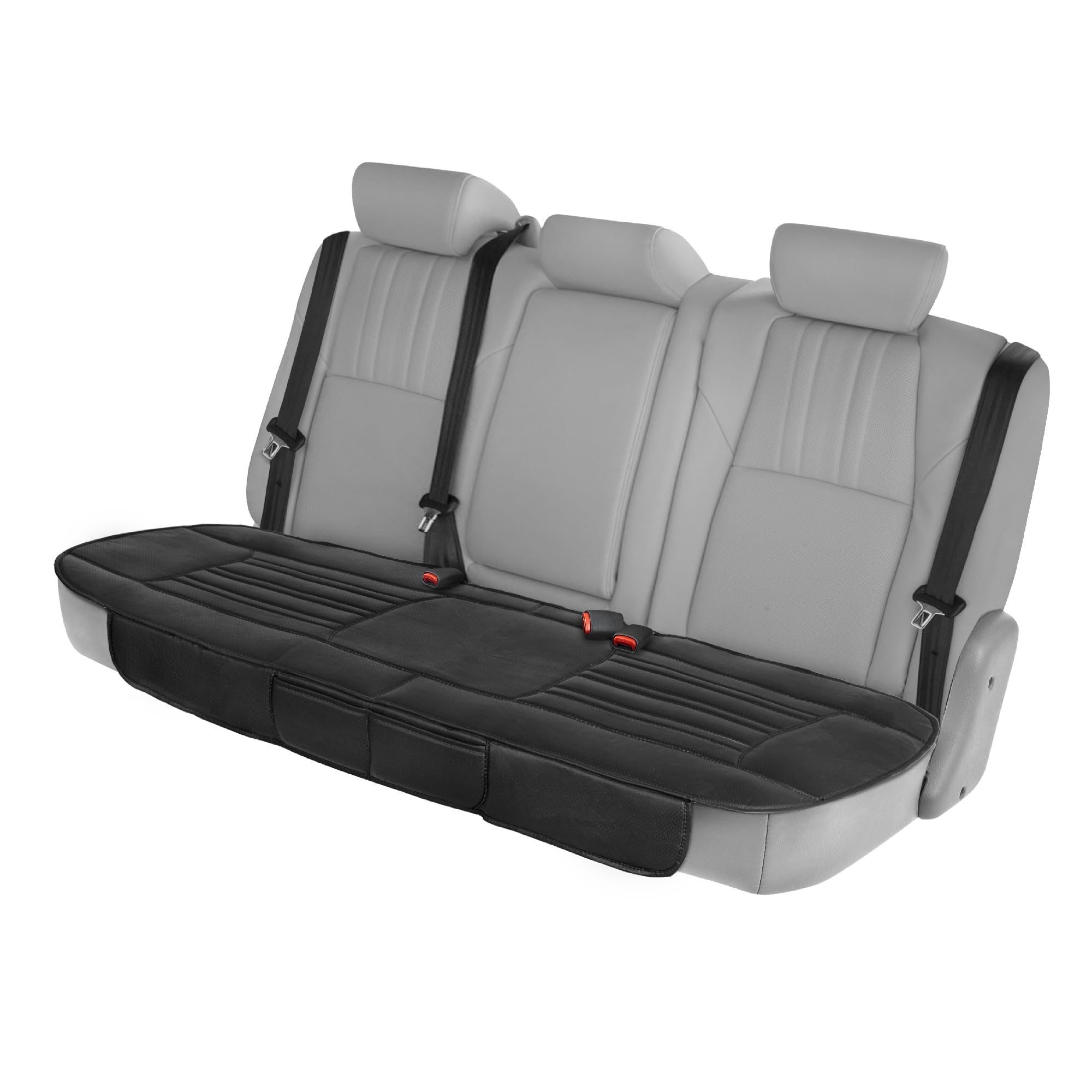 motor-trend-faux-leather-seat-covers-full-set-black-padded-with-storage image 8