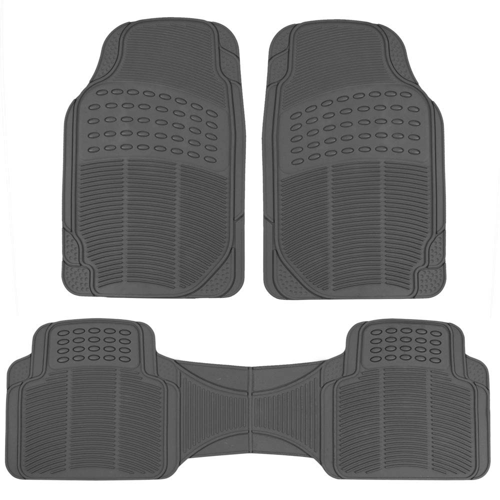 bdk-3-piece-gray-rubber-floor-mats-front-rear-heavy-duty-universal-fit-liners-fo image 1