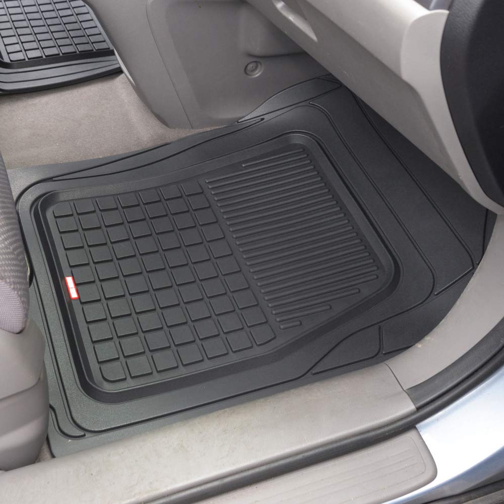 bdk-performance-plus-4-piece-all-weather-rubber-floor-mats-heavy-duty-trimmable- image 6
