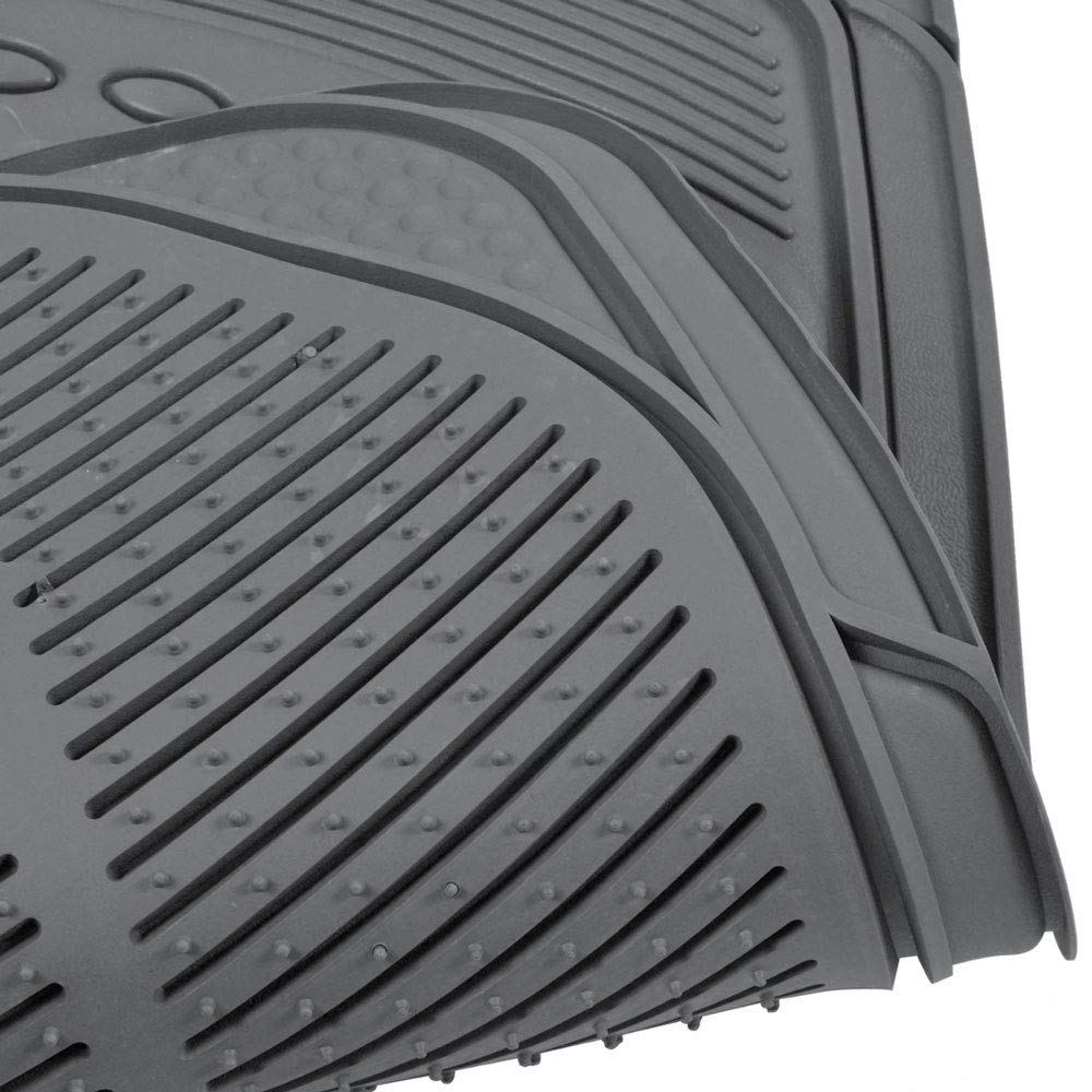 bdk-3-piece-gray-rubber-floor-mats-front-rear-heavy-duty-universal-fit-liners-fo image 4