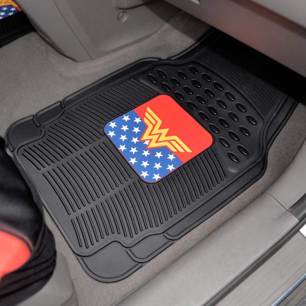 bdk-warner-bros-dc-comics-wonder-woman-seat-covers-with-seat-belt-pads-rubber-fl image 4