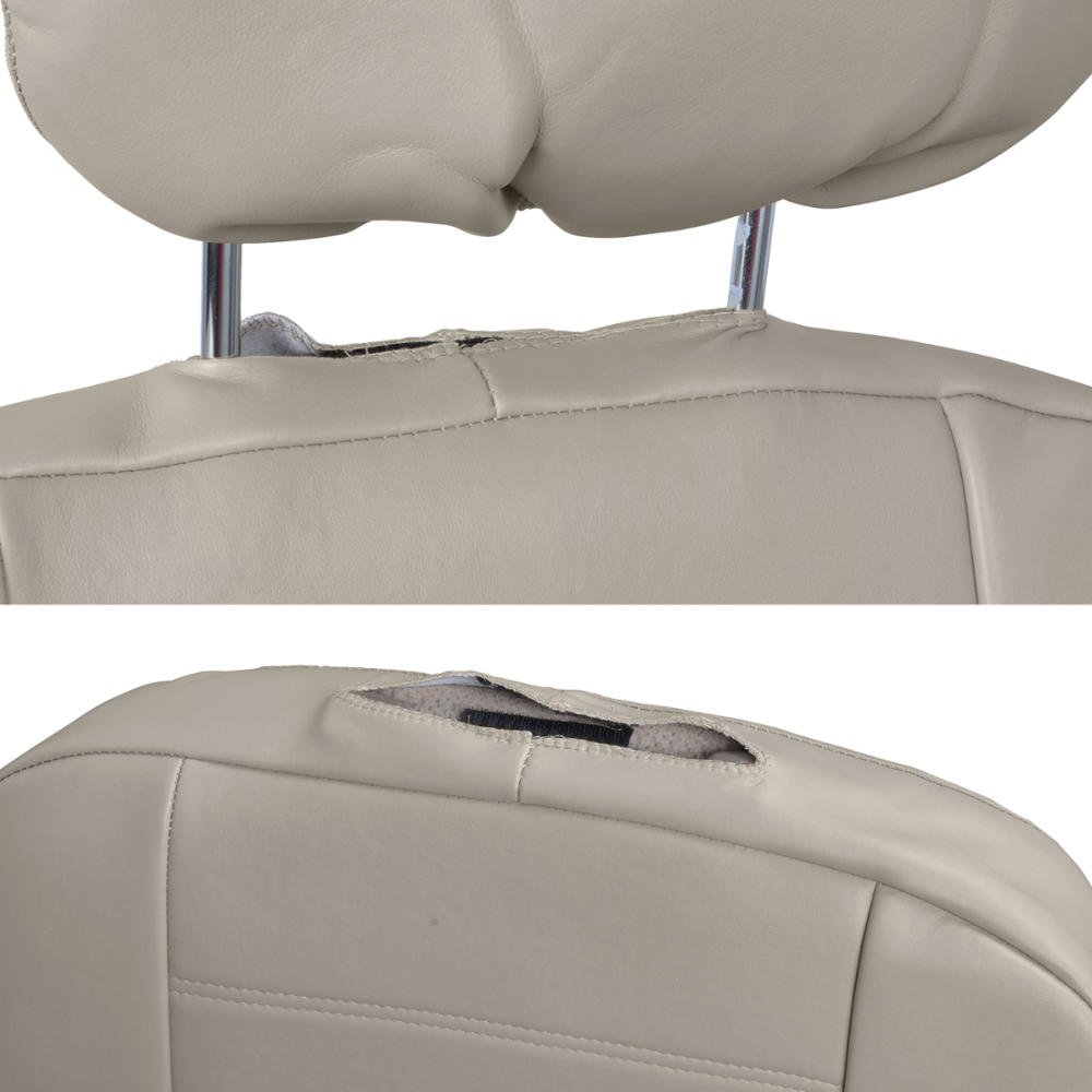 bdk-carxs-beige-faux-leather-front-seat-covers-4-piece-soft-stain-resistant-univ image 2