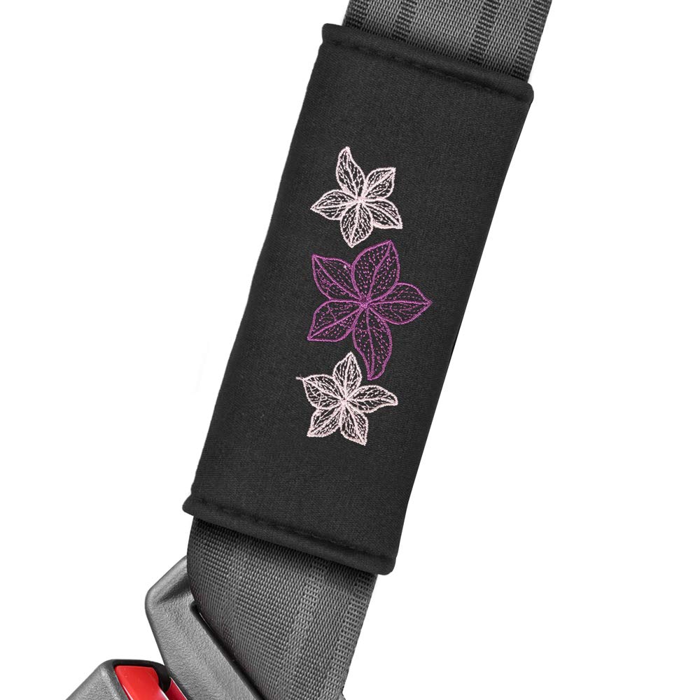 bdk-multicolor-hawaiian-flower-print-full-car-seat-cover-set-with-steering-wheel image 5