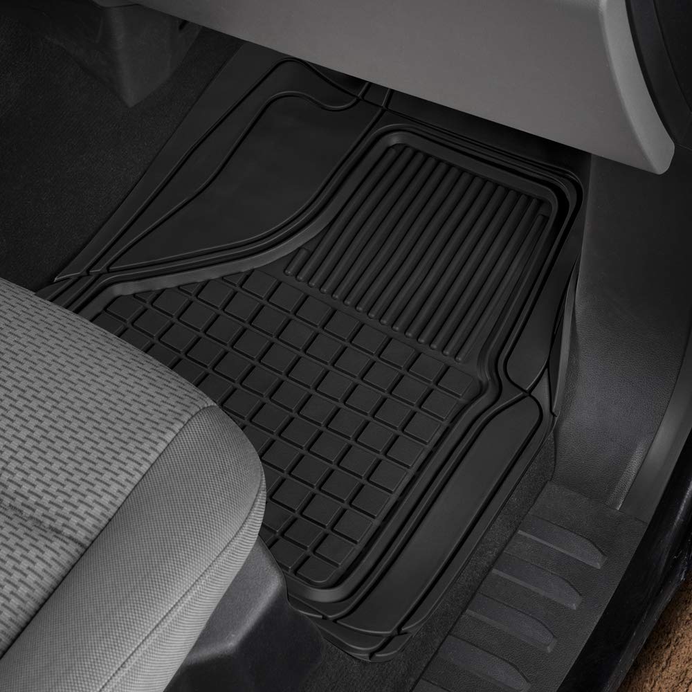 bdk-cat-large-2-piece-heavy-duty-all-weather-rubber-car-floor-mats-trunk-cargo-m image 3