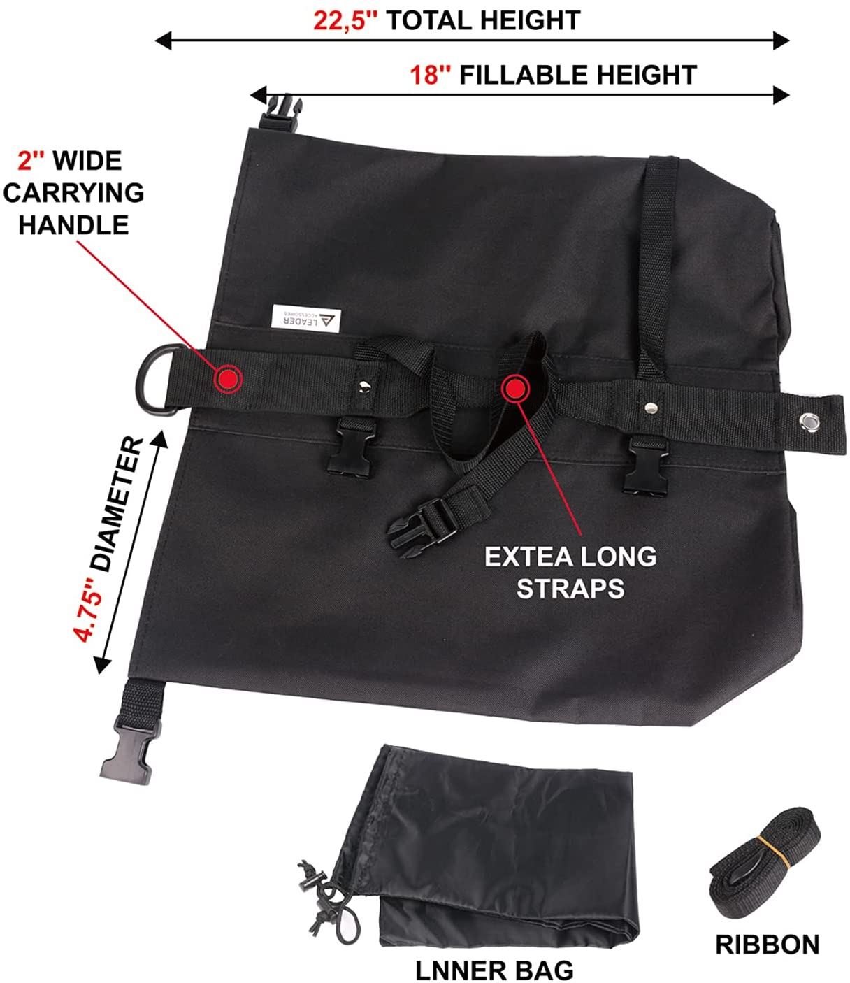 leader-accessories-canopy-weight-sand-bags-4-pack-600d-oxford-with-strap-buckle- image 2