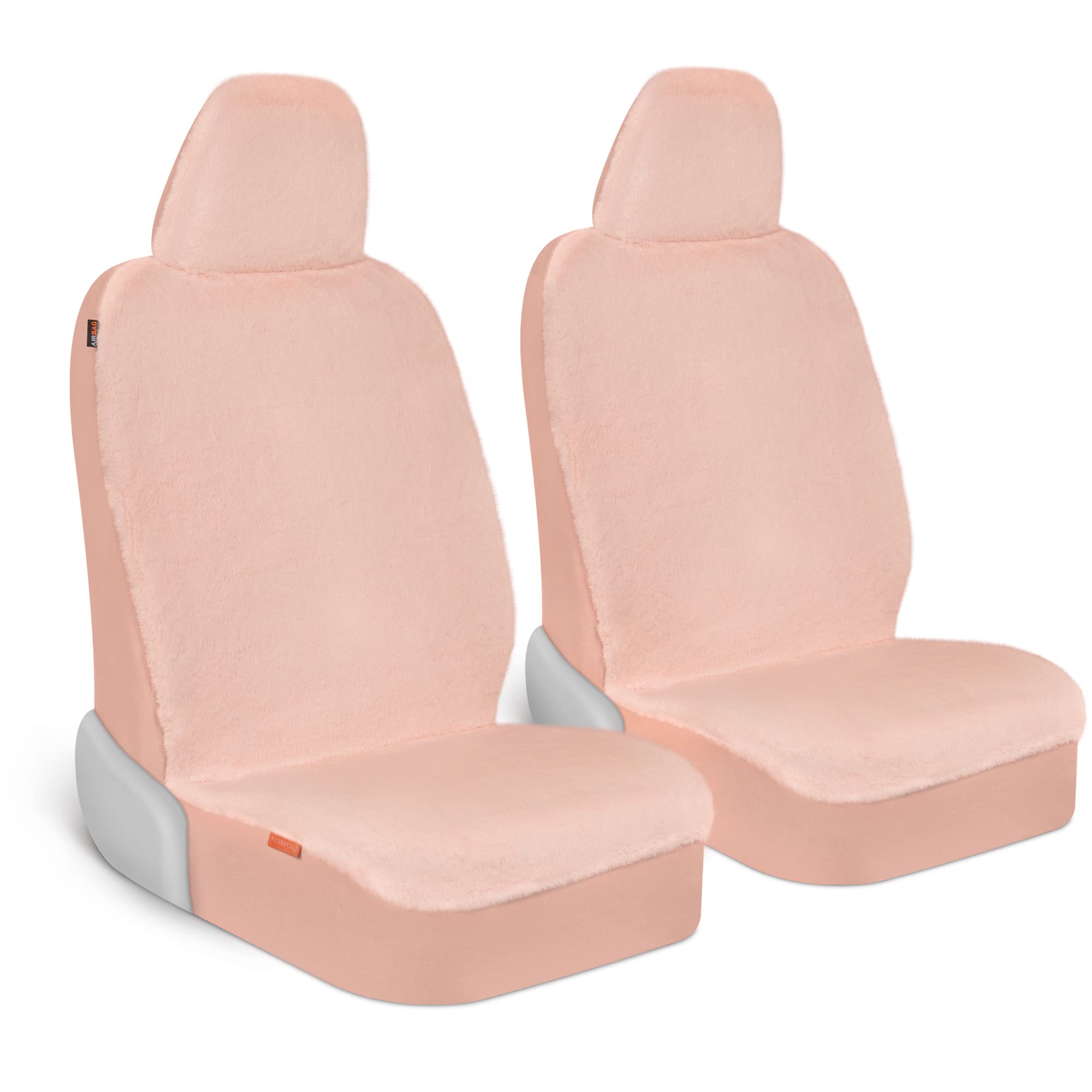 bdk-carbella-sheepskin-faux-fur-car-seat-covers-2-pack-front-seats-black image 8