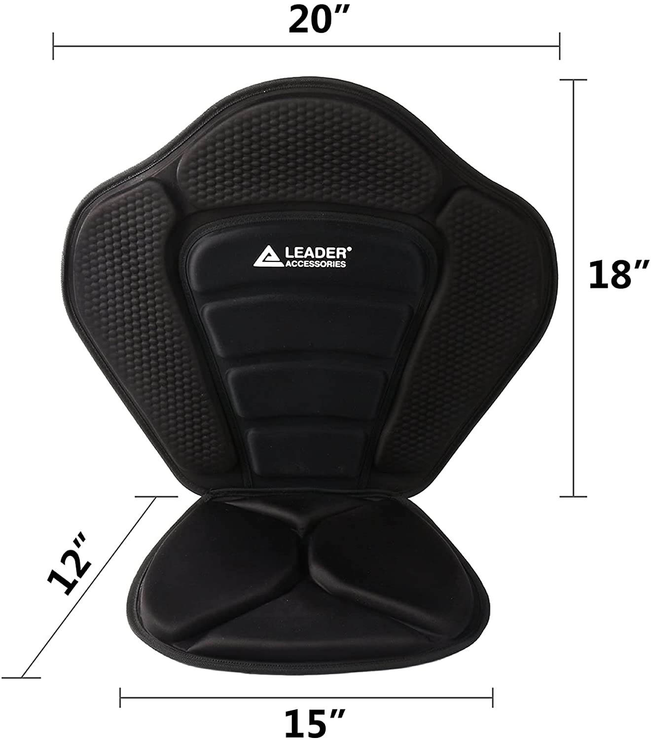leader-accessories-deluxe-padded-kayak-seat-with-storage-bag-molded-eva-foam-adj image 4