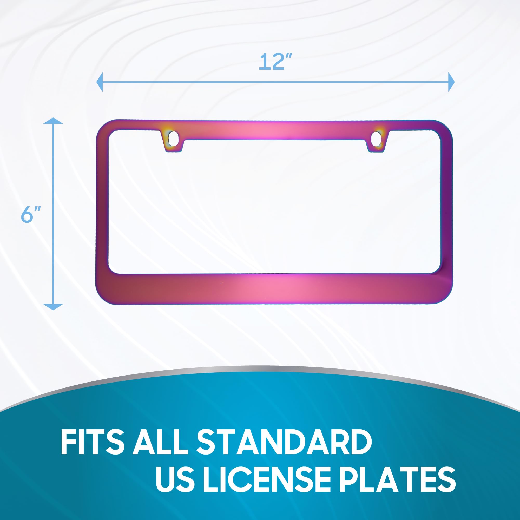 bdk-heavy-duty-stainless-steel-license-plate-frame-universal-size-pack-of-2 image 3