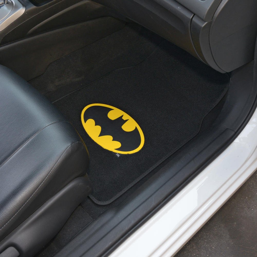 bdk-warner-bros-dc-comics-batman-black-yellow-logo-4pc-universal-fit-car-floor-m image 3