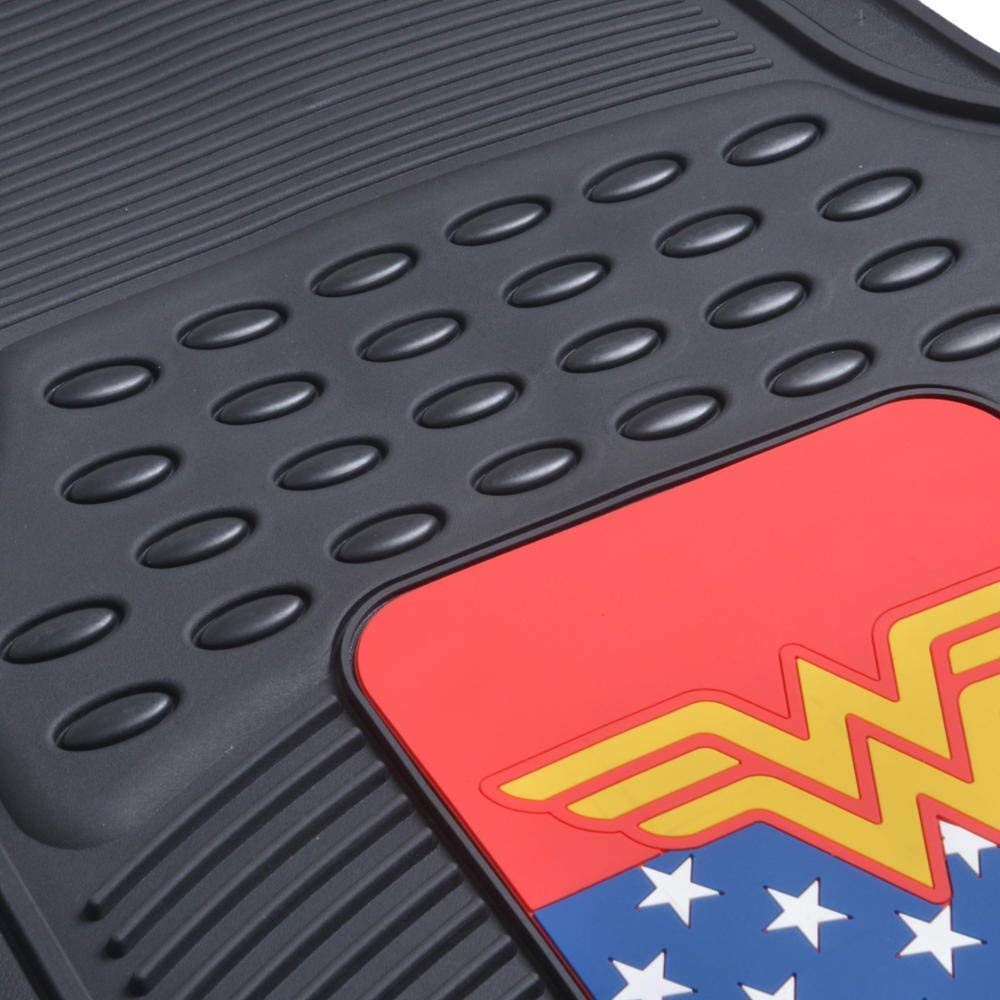 bdk-warner-bros-dc-comics-wonder-woman-seat-covers-with-seat-belt-pads-rubber-fl image 5