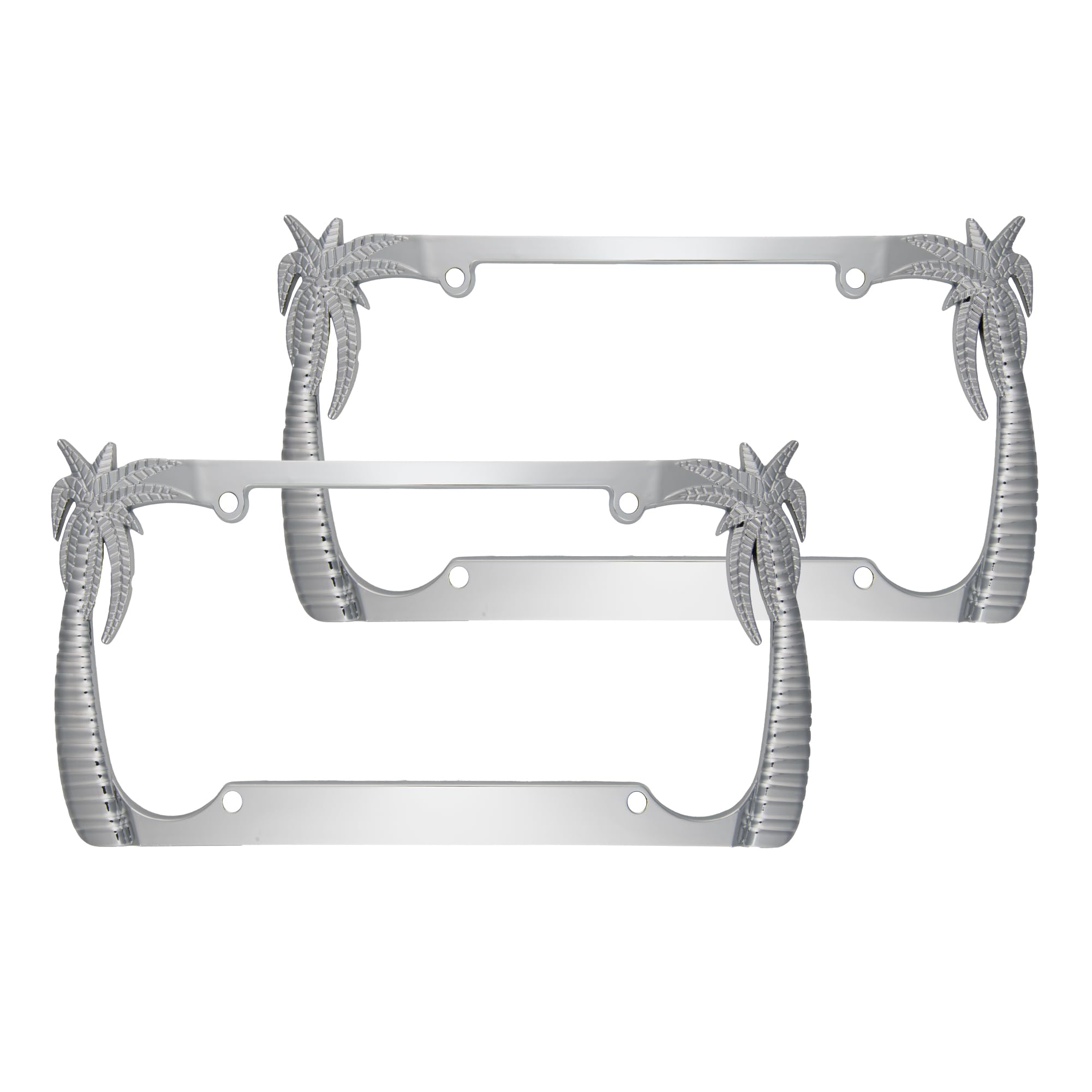 bdk-heavy-duty-rust-proof-stainless-steel-chrome-license-plate-frame-tropical-pa image 1