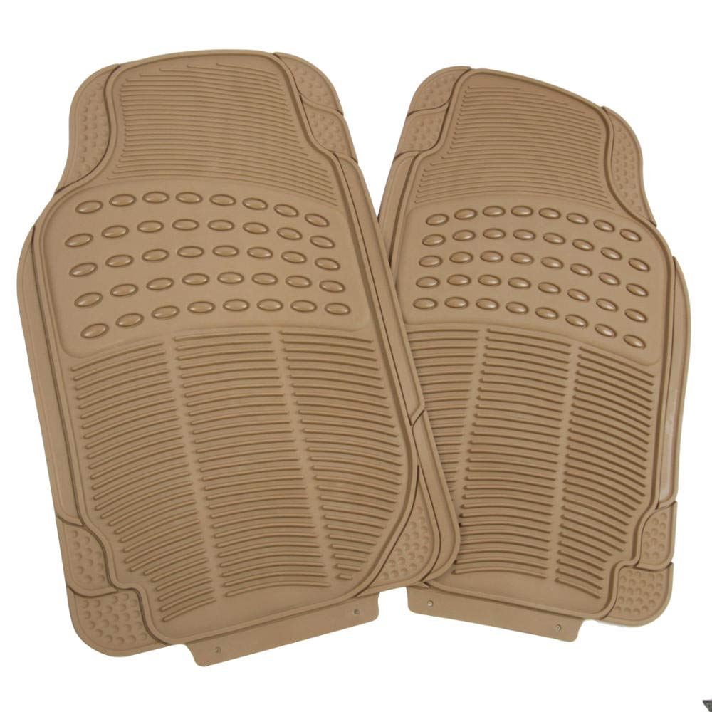 bdk-all-weather-rubber-floor-mats-for-car-suv-truck-4-piece-set-front-rear-trimm image 2