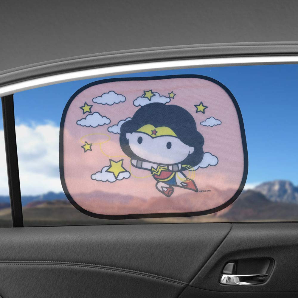 bdk-chibi-wonder-woman-side-car-window-sun-shade-17-x13-2-pack-officially-licens image 2