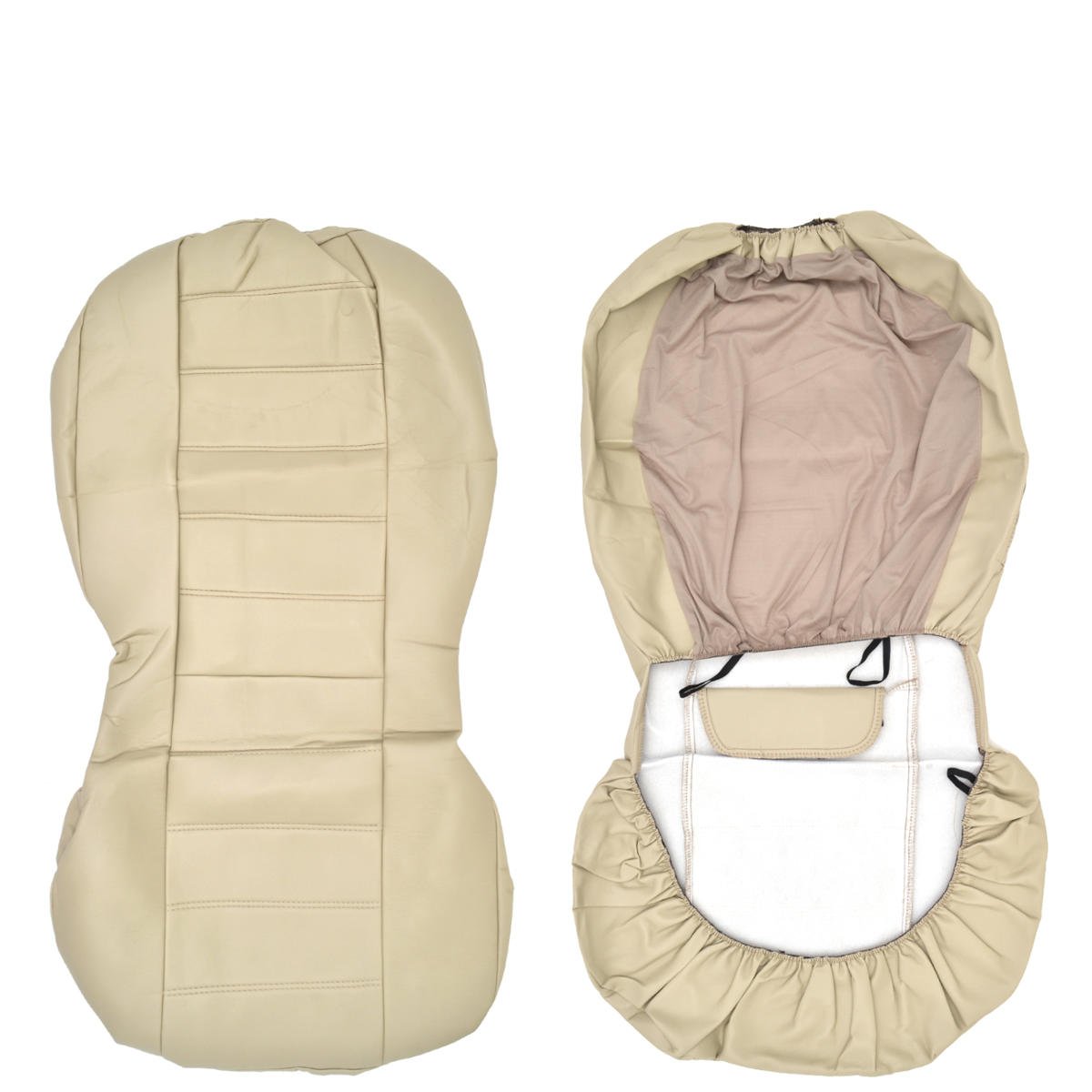 bdk-exquisite-pu-leather-seat-covers-for-toyota-corolla-front-pair-beige image 4