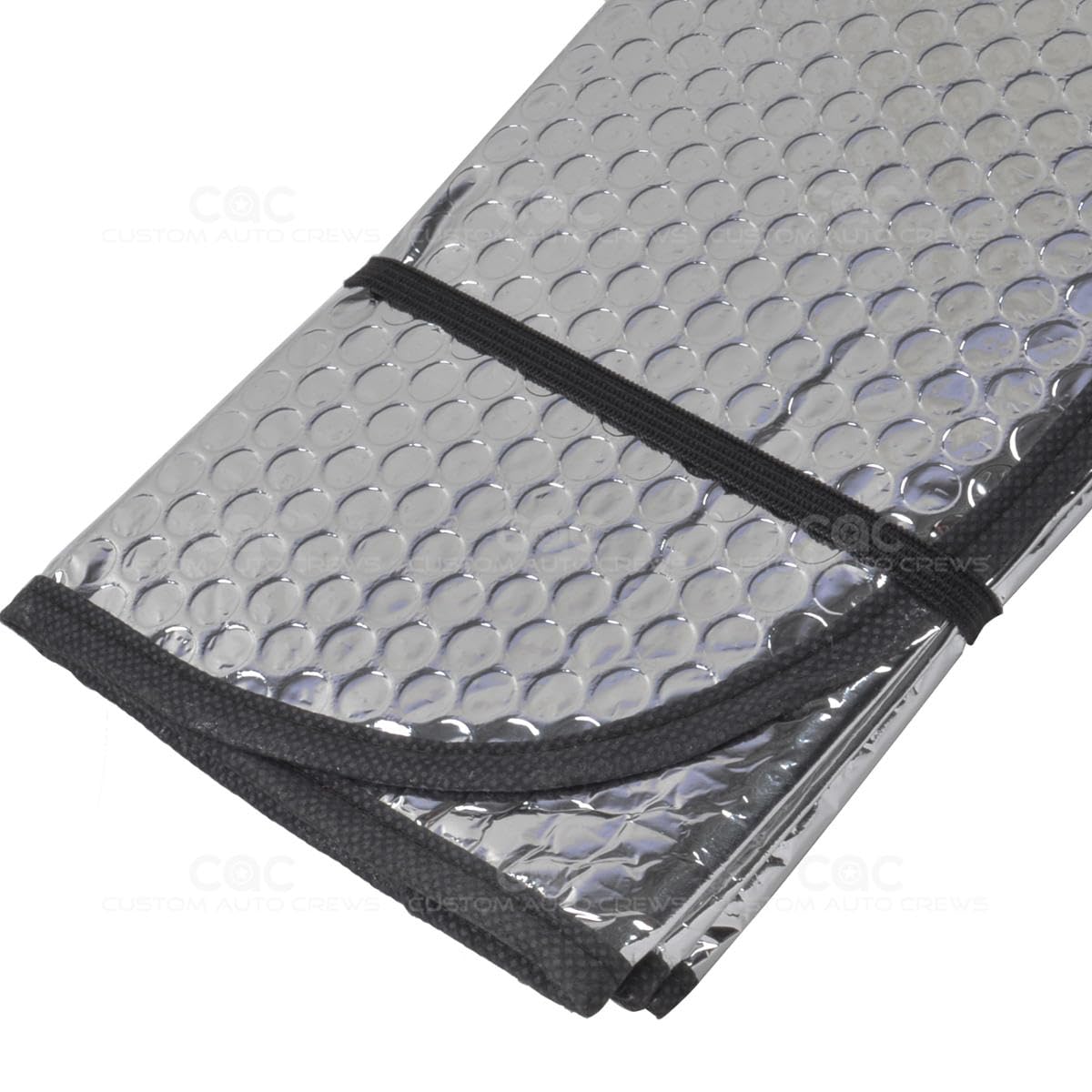bdk-standard-chrome-double-bubble-folding-accordion-auto-windshield-sun-shade-58 image 6