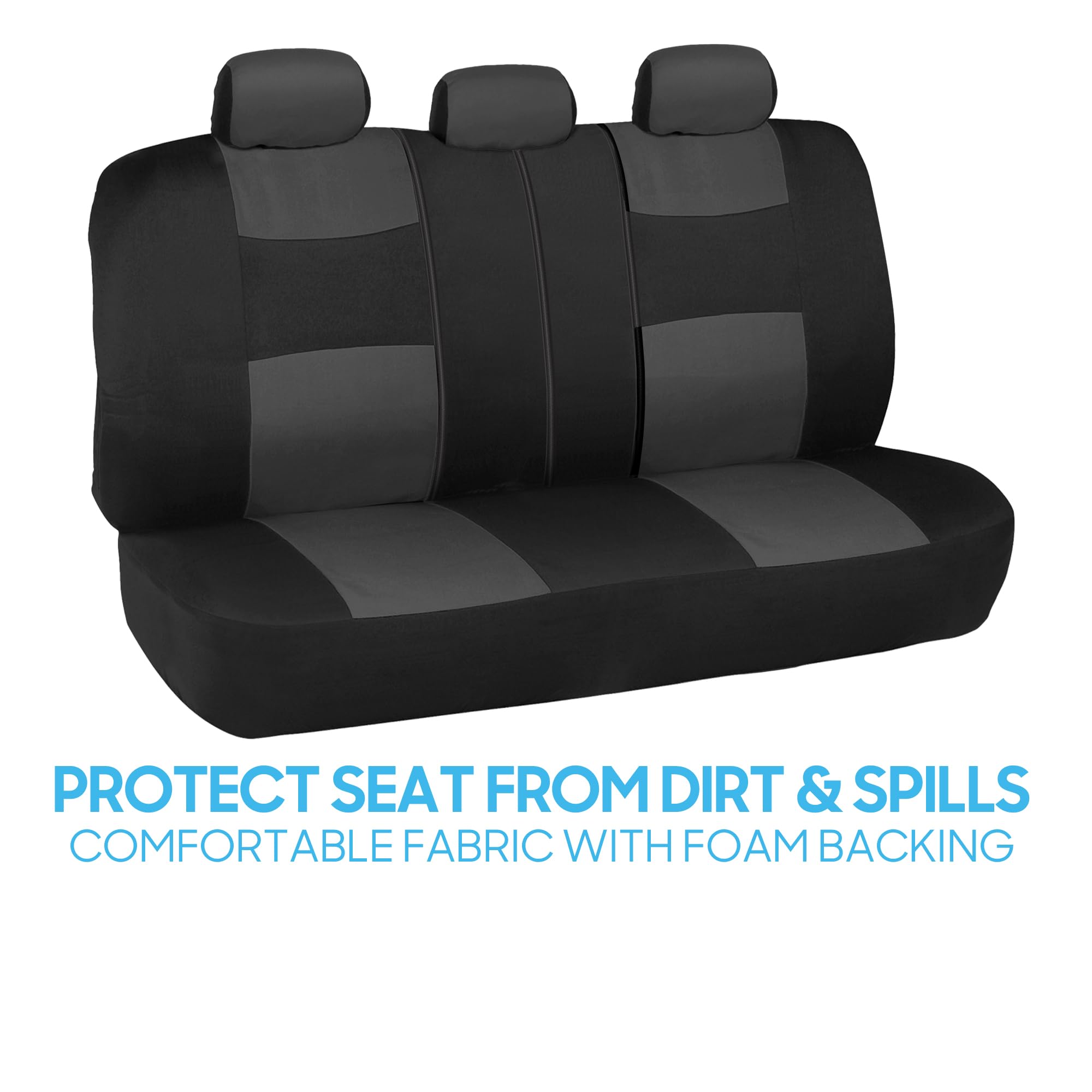bdk-polypro-car-seat-covers-full-set-in-charcoal-on-black image 7