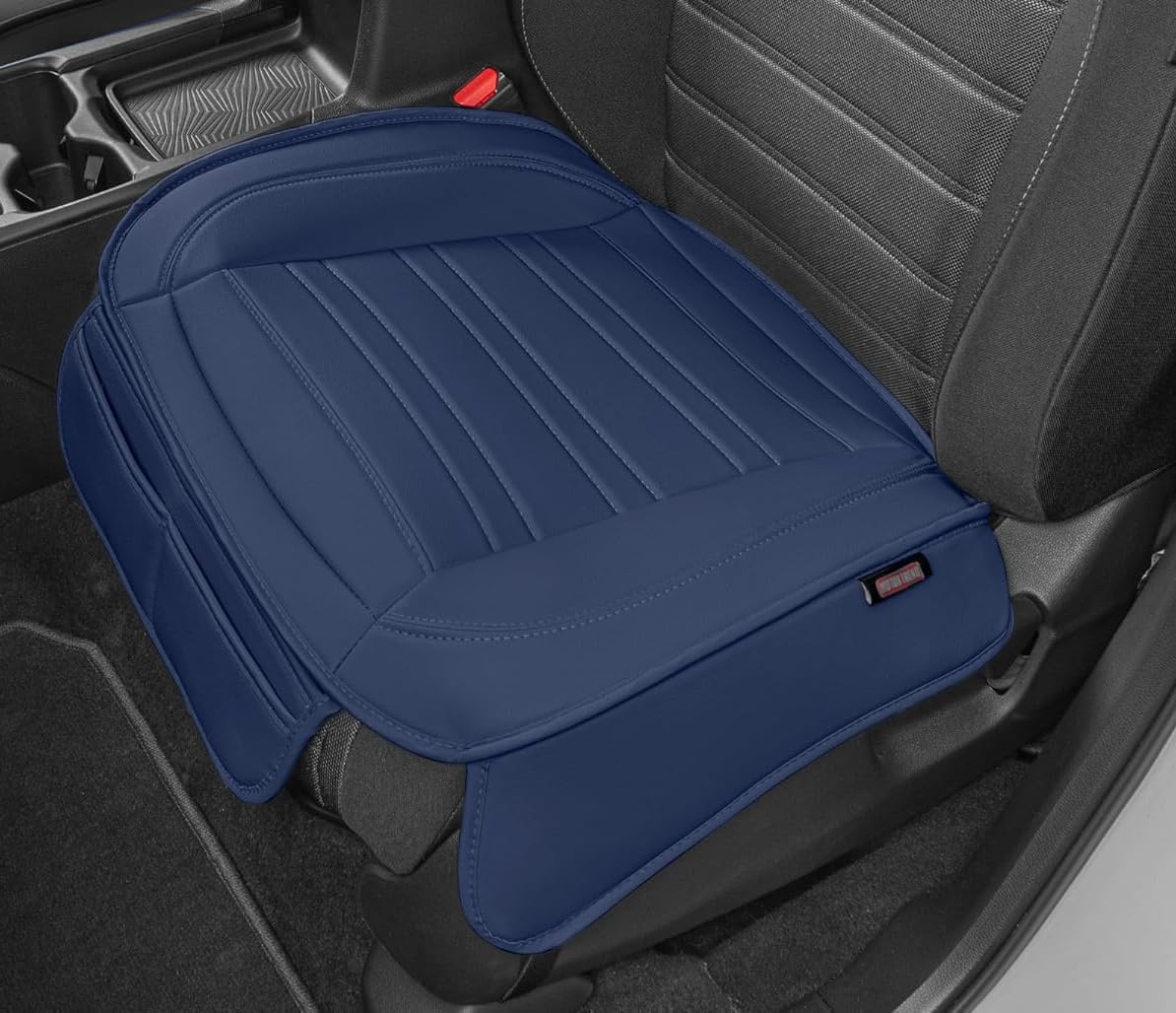 motor-trend-faux-leather-car-seat-cover-front-bottom-seat-cushion-cover-classic- image 5