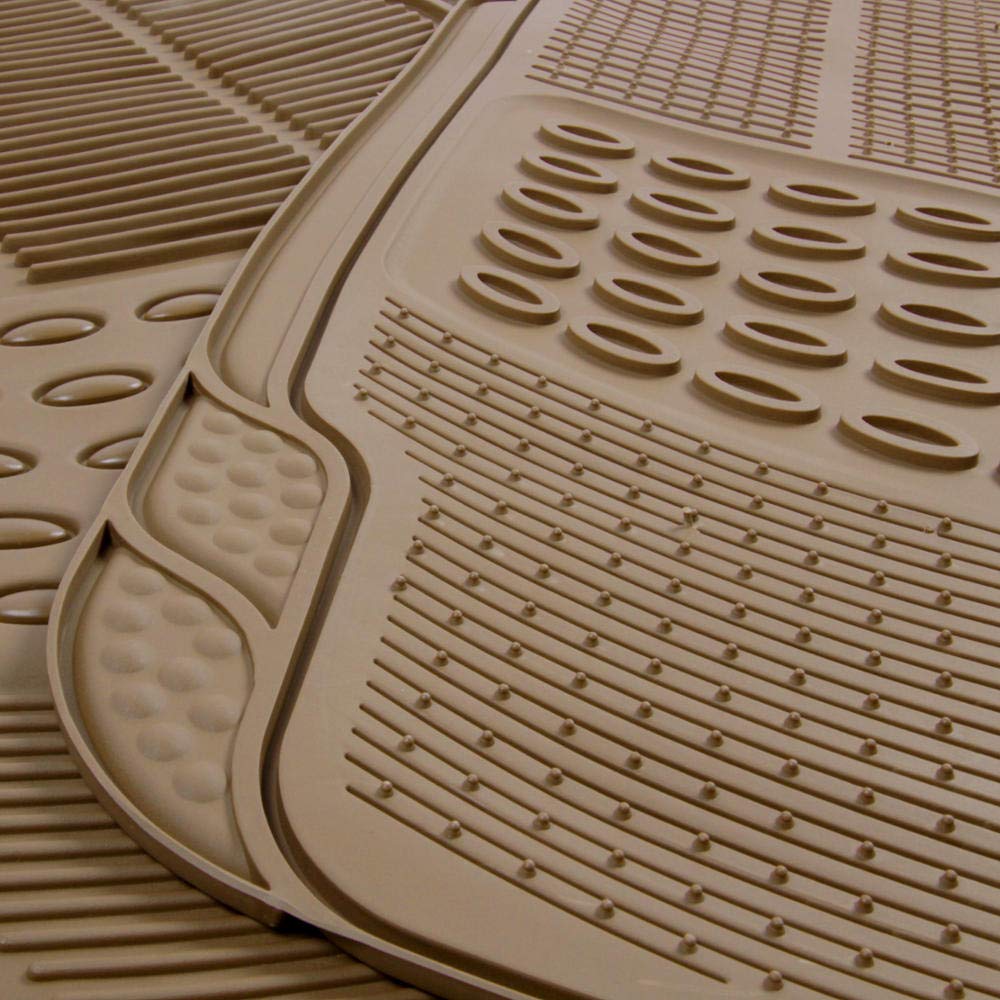 bdk-all-weather-rubber-floor-mats-for-car-suv-truck-4-piece-set-front-rear-trimm image 5