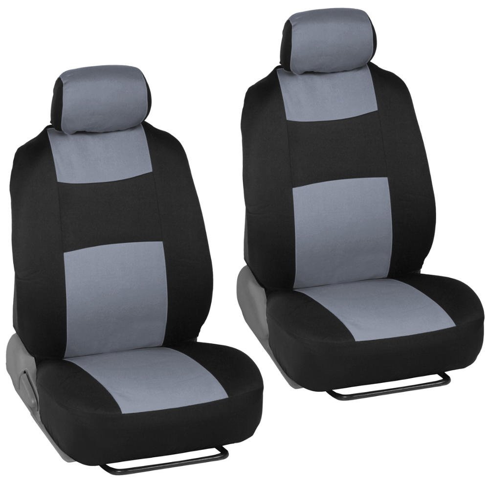 bdk-polypro-black-grey-car-seat-covers-full-set-with-motor-trend-flextough-all-w image 2