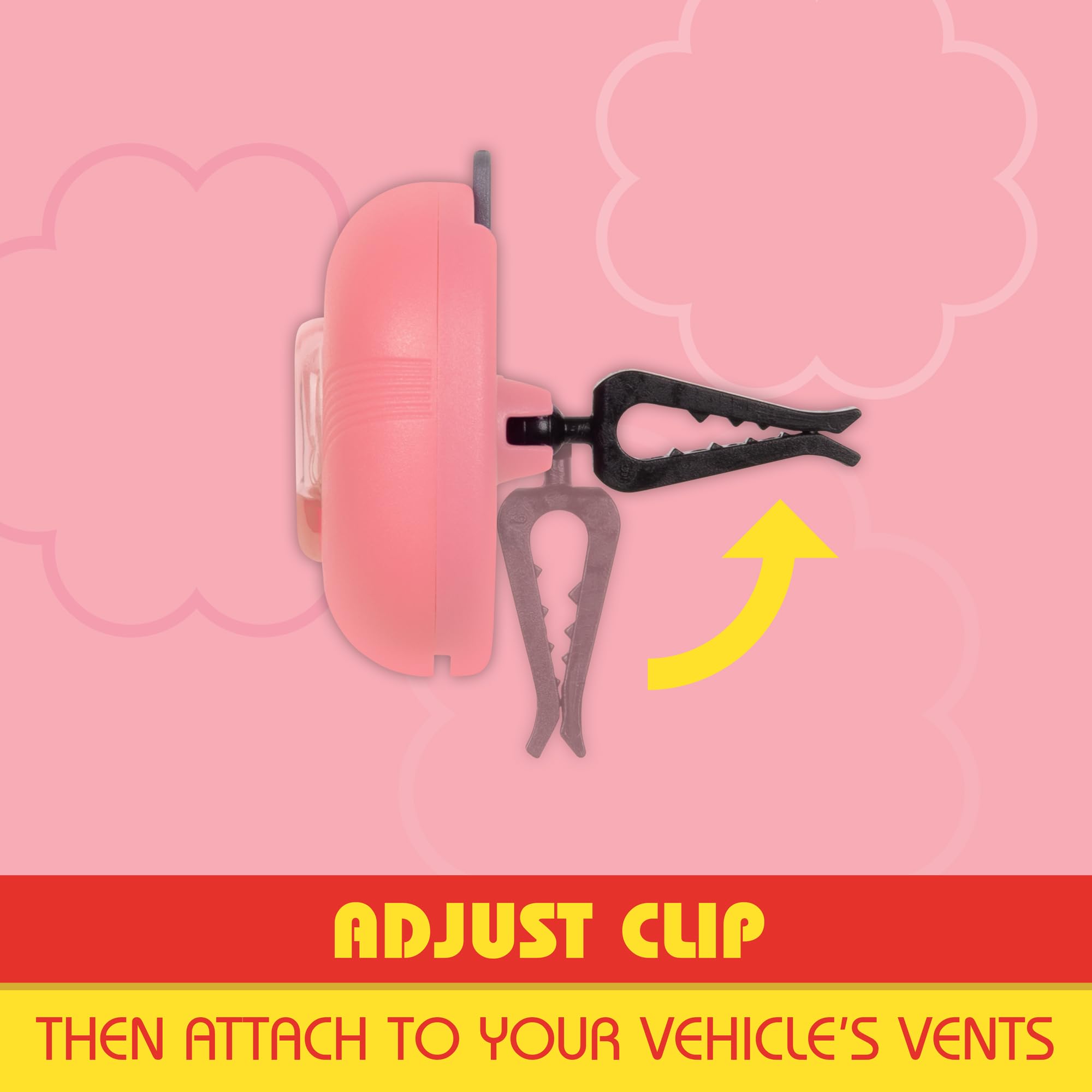 bdk-chupa-chups-car-air-freshener-rosy-peach-40-day-lasting-vent-clip image 6