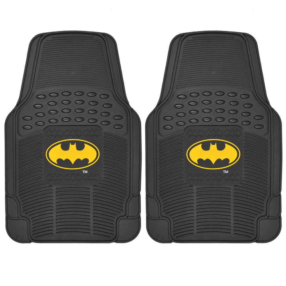 bdk-batman-licensed-dc-comics-superhero-front-car-floor-mats-all-weather-heavy-d image 1