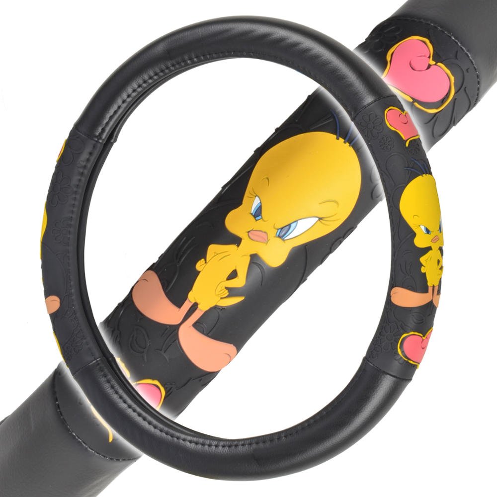 bdk-universal-fit-warner-brothers-tweety-steering-wheel-cover image 2
