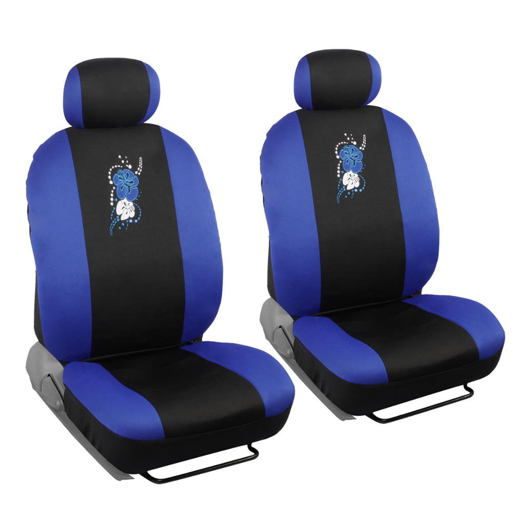 bdk-blue-hibiscus-flower-9-piece-full-set-car-seat-covers-with-steering-wheel-co image 2
