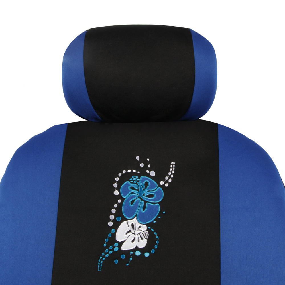 bdk-blue-hibiscus-flower-9-piece-full-set-car-seat-covers-with-steering-wheel-co image 5