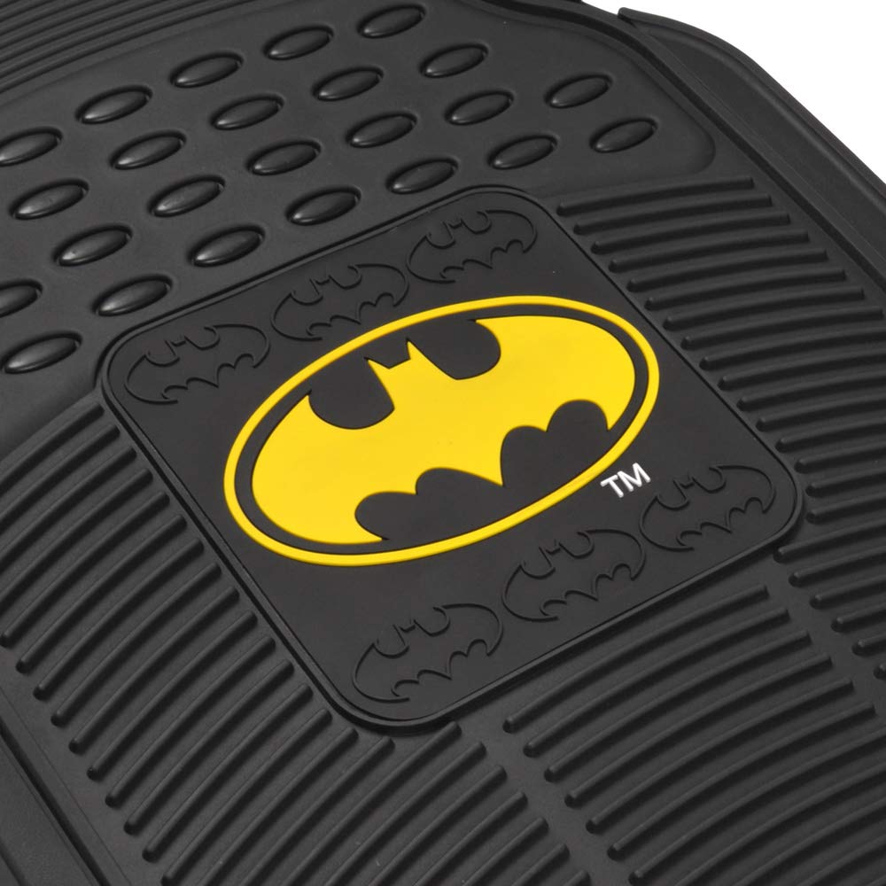 bdk-batman-heavy-duty-rubber-floor-mats-3-piece-set-all-weather-protection image 5