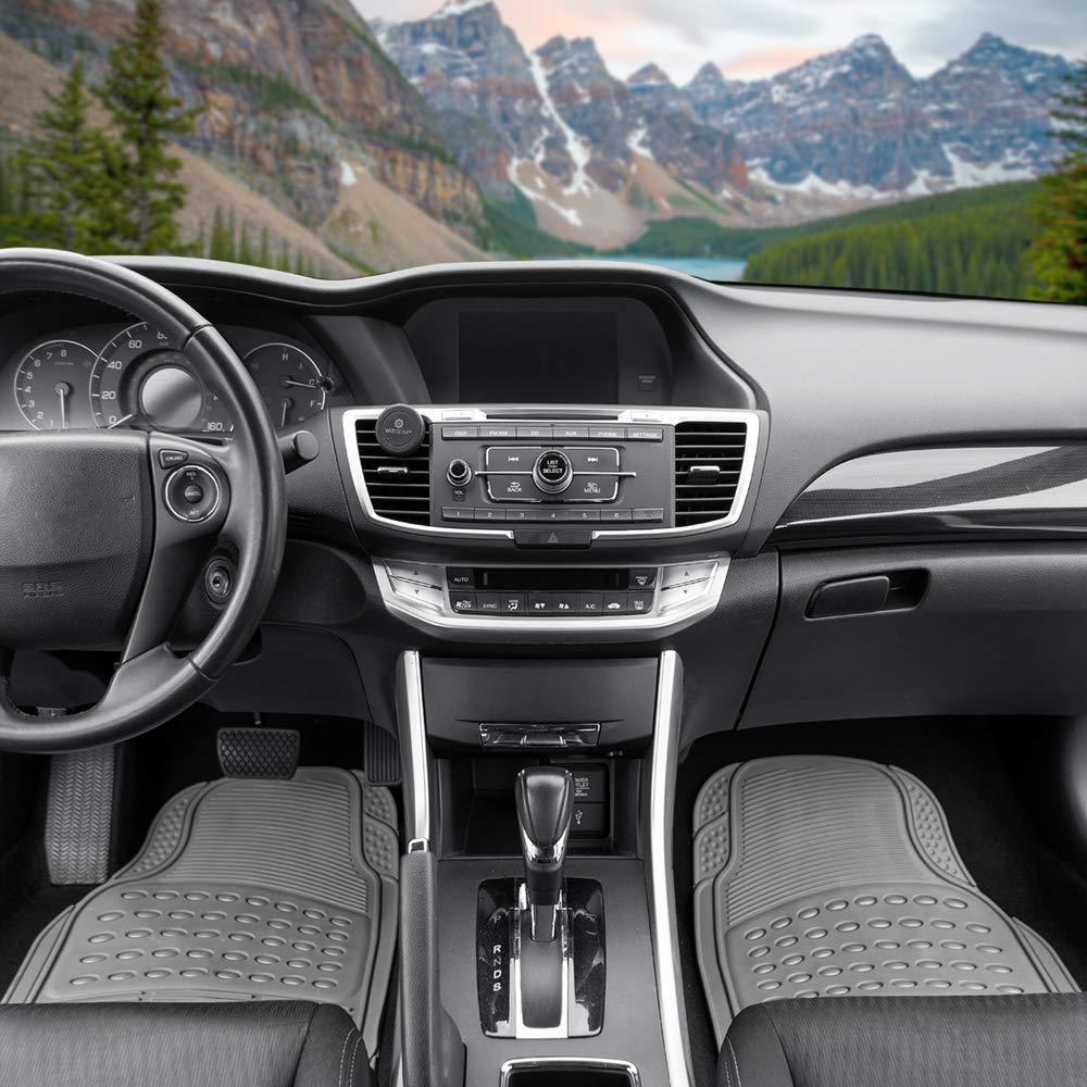 bdk-3-piece-gray-rubber-floor-mats-front-rear-heavy-duty-universal-fit-liners-fo image 7