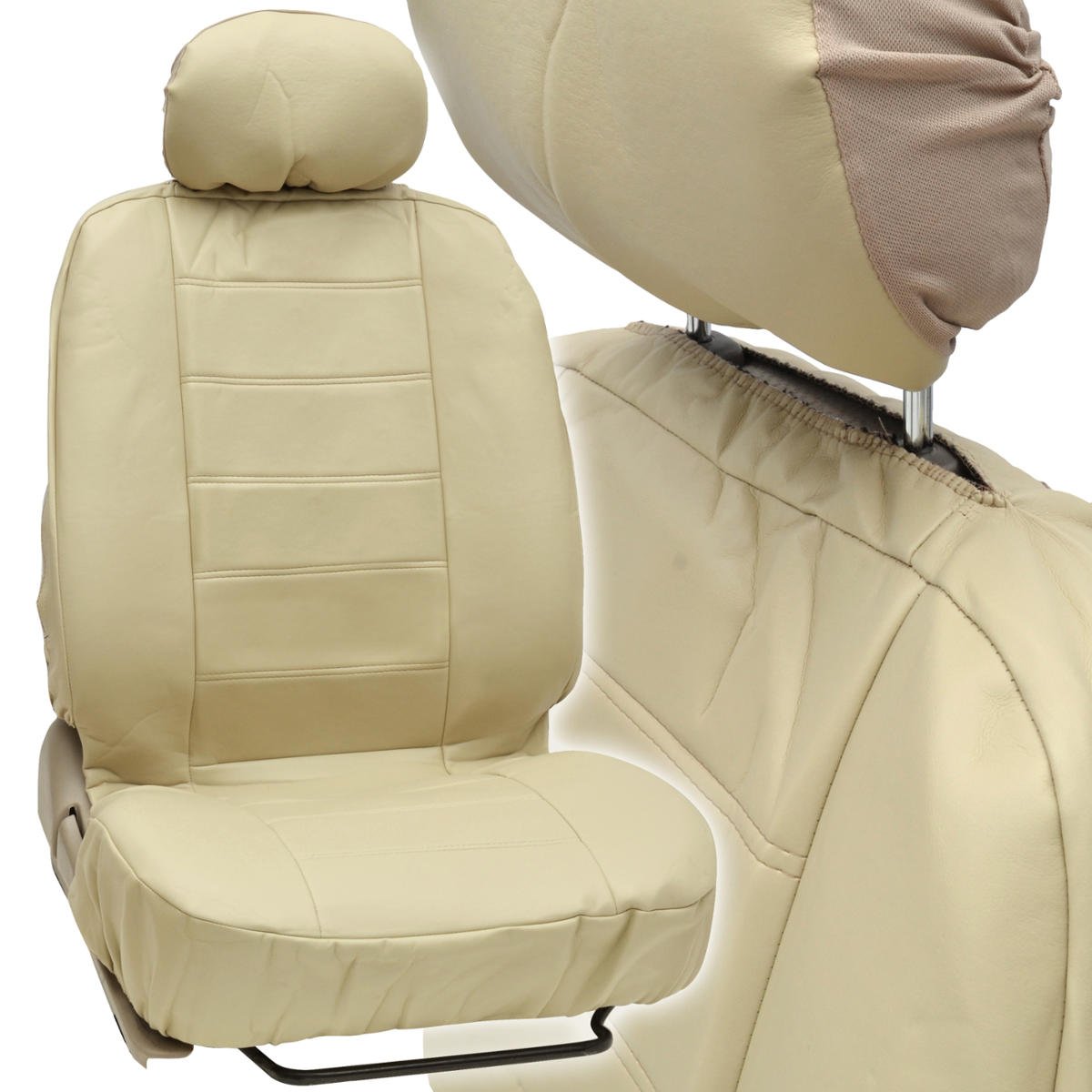 bdk-exquisite-pu-leather-seat-covers-for-toyota-corolla-front-pair-beige image 3