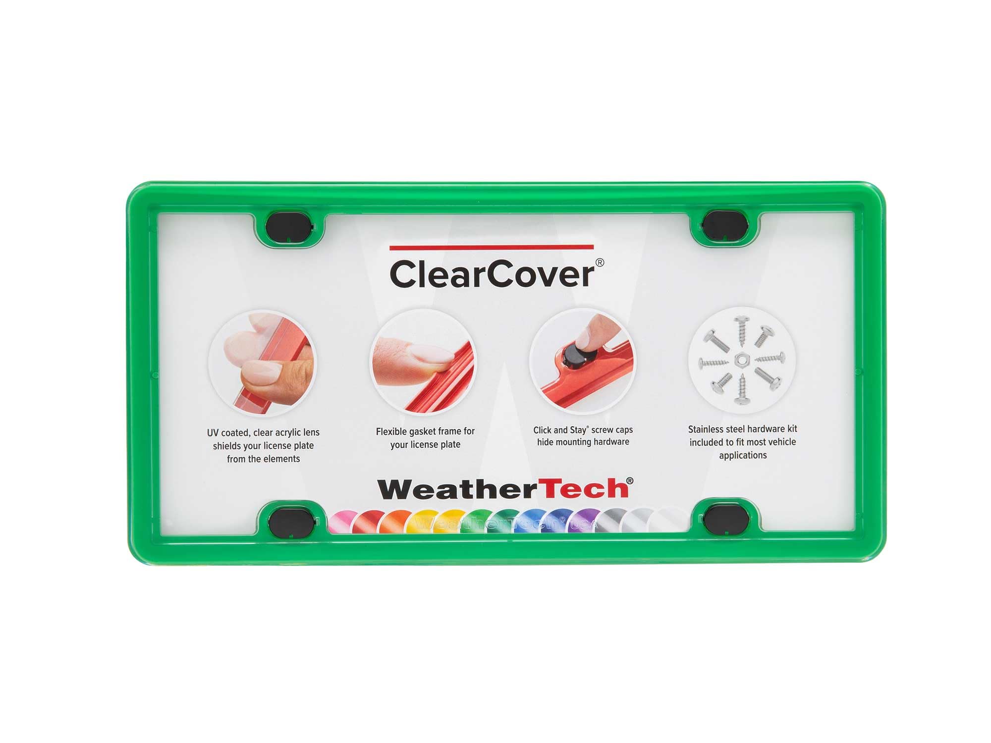 weathertech-clearcover-license-plate-cover-clear-acrylic-black-frame image 6