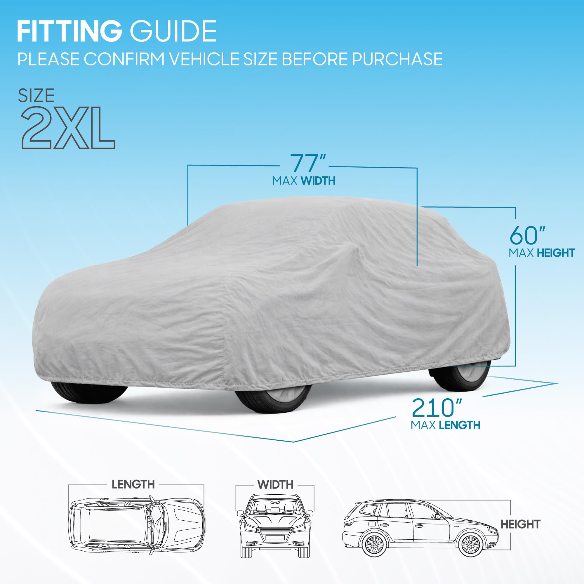 bdk-suv-van-car-cover-water-resistant-with-uv-dust-protection-fits-up-to-210-l-x image 2