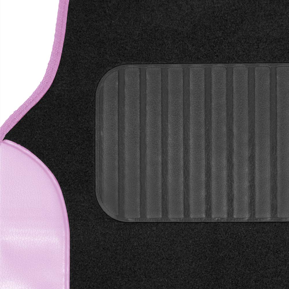 bdk-polypro-2-tone-pink-full-set-car-seat-covers-with-matching-floor-mats-front- image 5