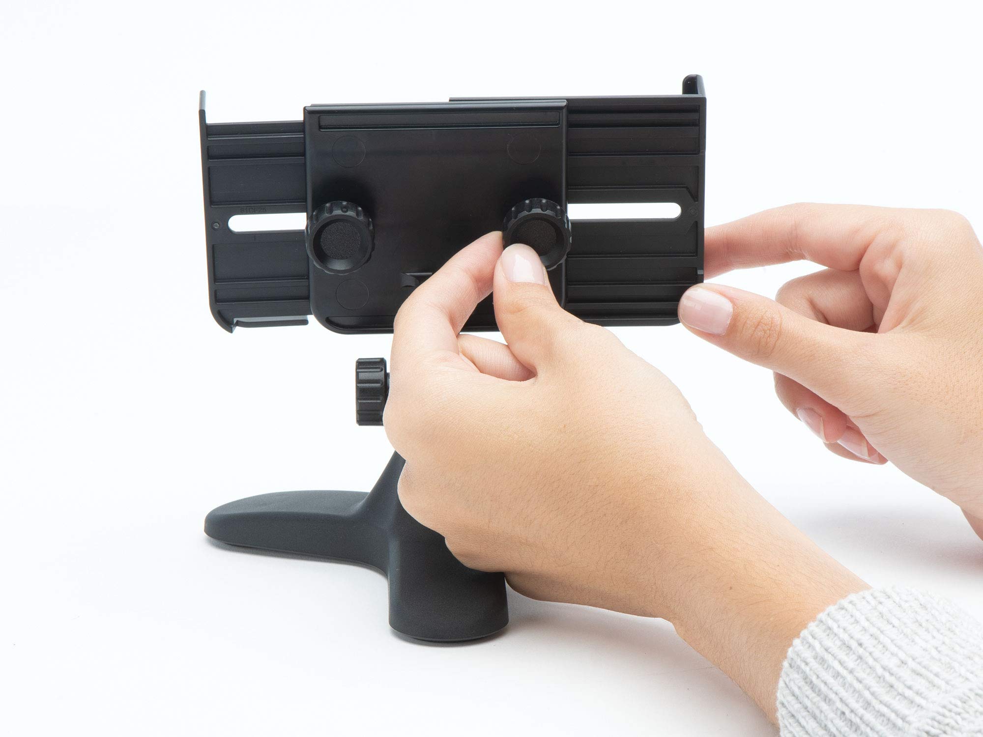 weathertech-deskfone-two-view-universal-phone-holder-for-flat-surfaces-black-pla image 5