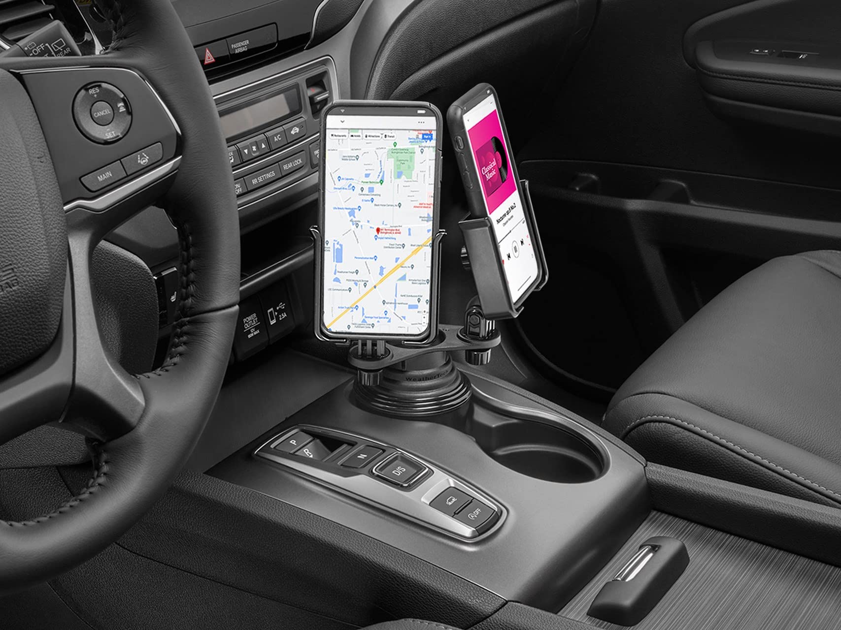 weathertech-cupfone-duo-universal-cup-holder-phone-mount-for-car-truck-adjustabl image 4