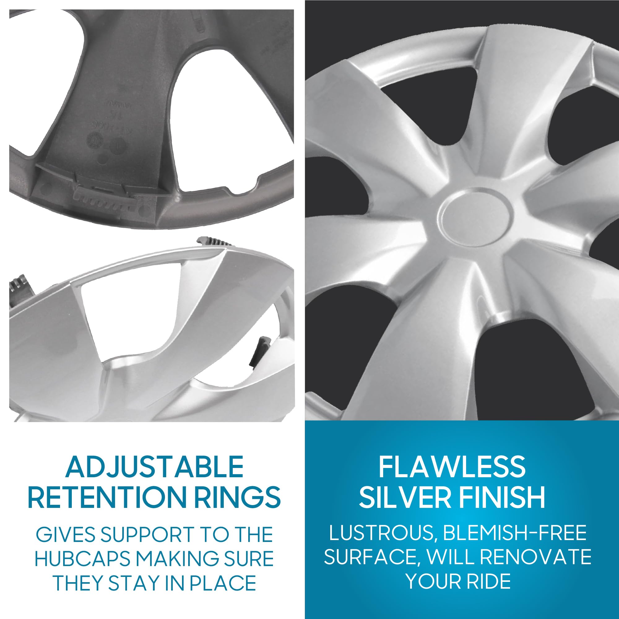 bdk-15-inch-wheel-rim-cover-hubcaps-4-pack-oem-style-snap-on-for-steel-rims-adju image 7