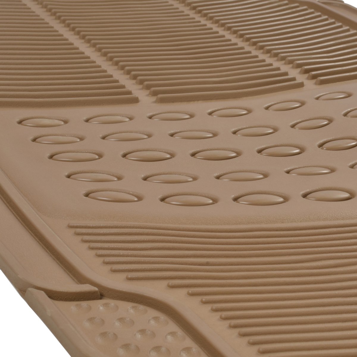 bdk-3pc-ridged-heavy-duty-rubber-floor-mats-universal-fit-mt-783-beige-all-weath image 5