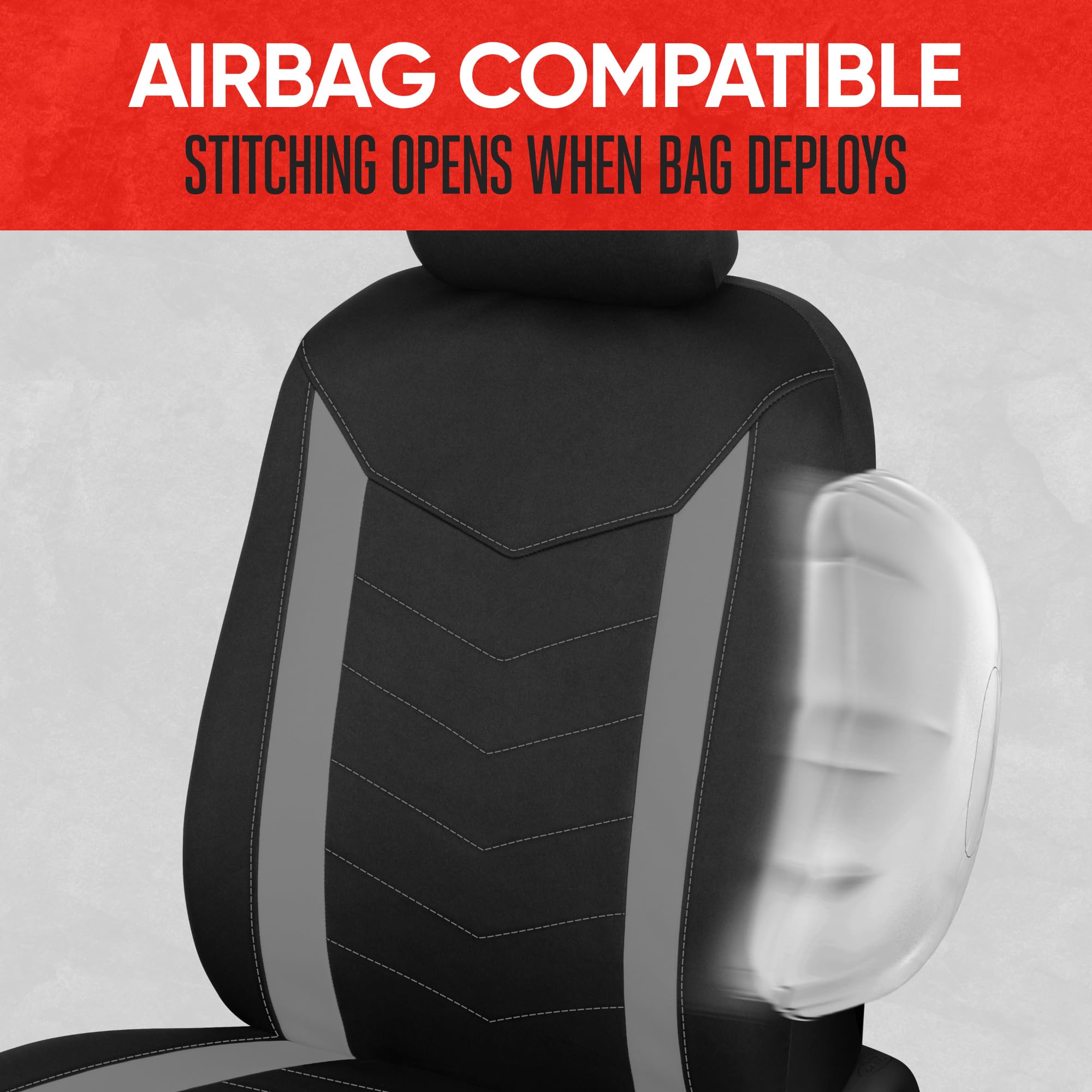 motor-trend-spillguard-waterproof-neoprene-front-seat-covers-gray-airbag-compati image 7