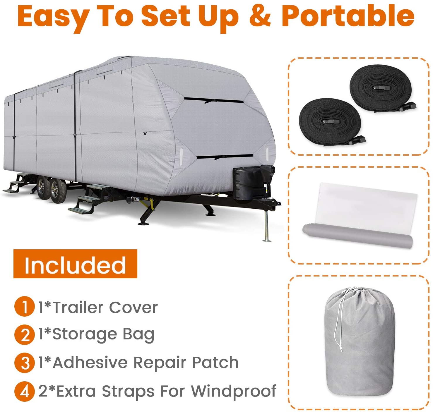 leader-accessories-travel-trailer-rv-cover-300d-ripstop-polyester-all-weather-pr image 2