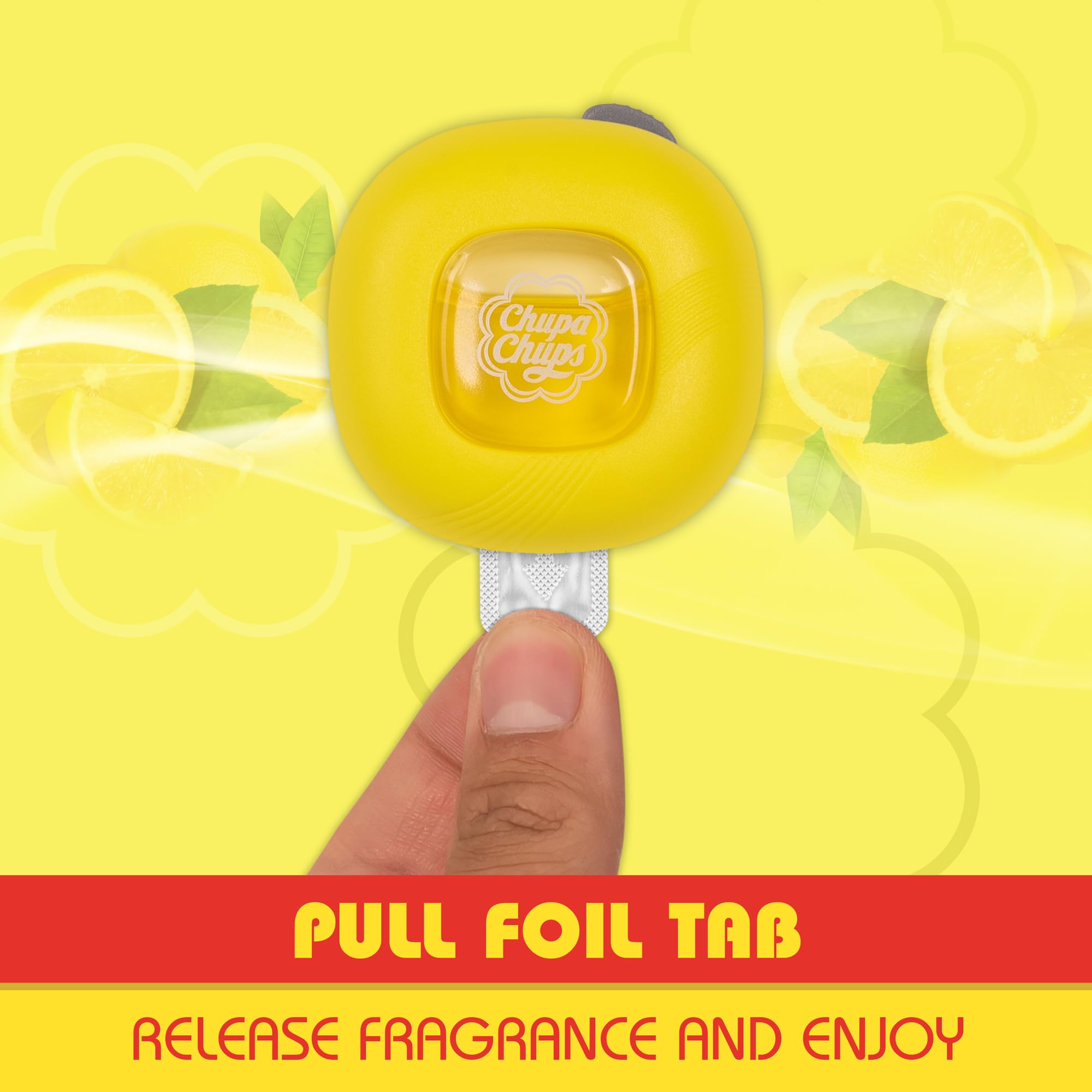 chupa-chups-car-air-freshener-lemon-twist-2-pack-4pcs-total image 5