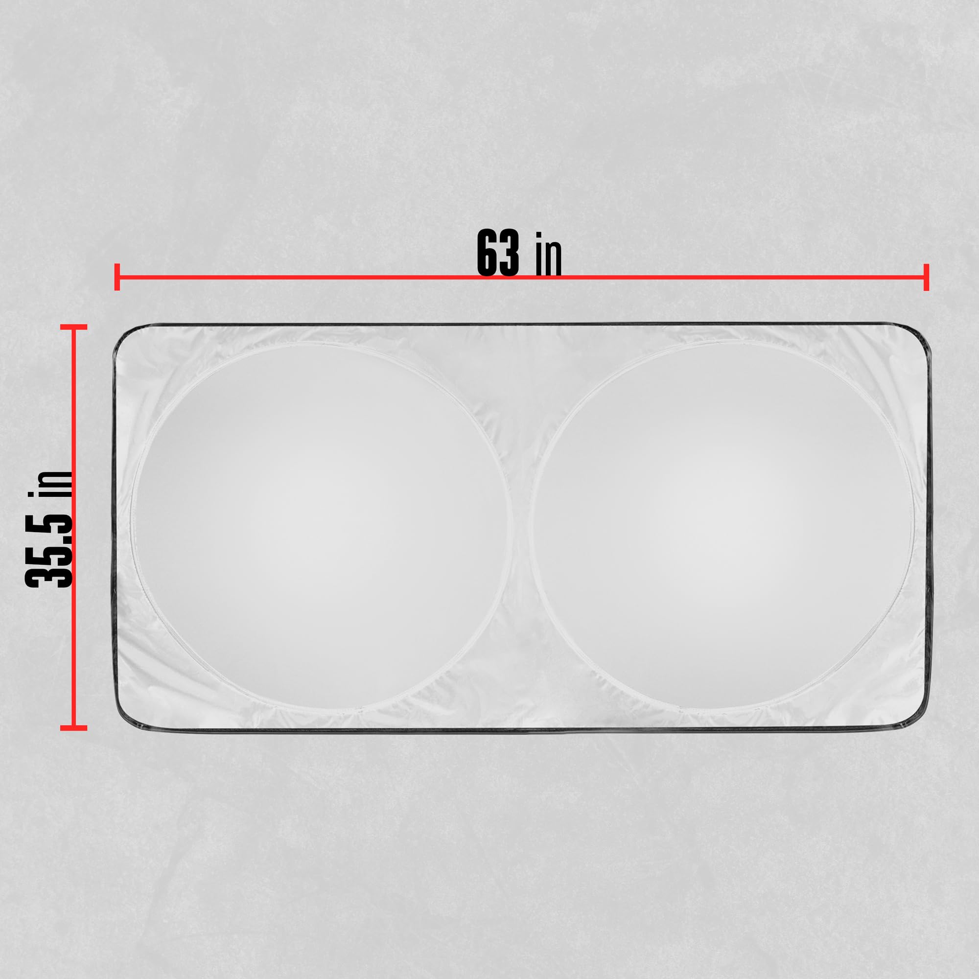 bdk-jumbo-windshield-sun-shade-63-x-35-5-pop-up-reflective-uv-protector-for-car- image 8