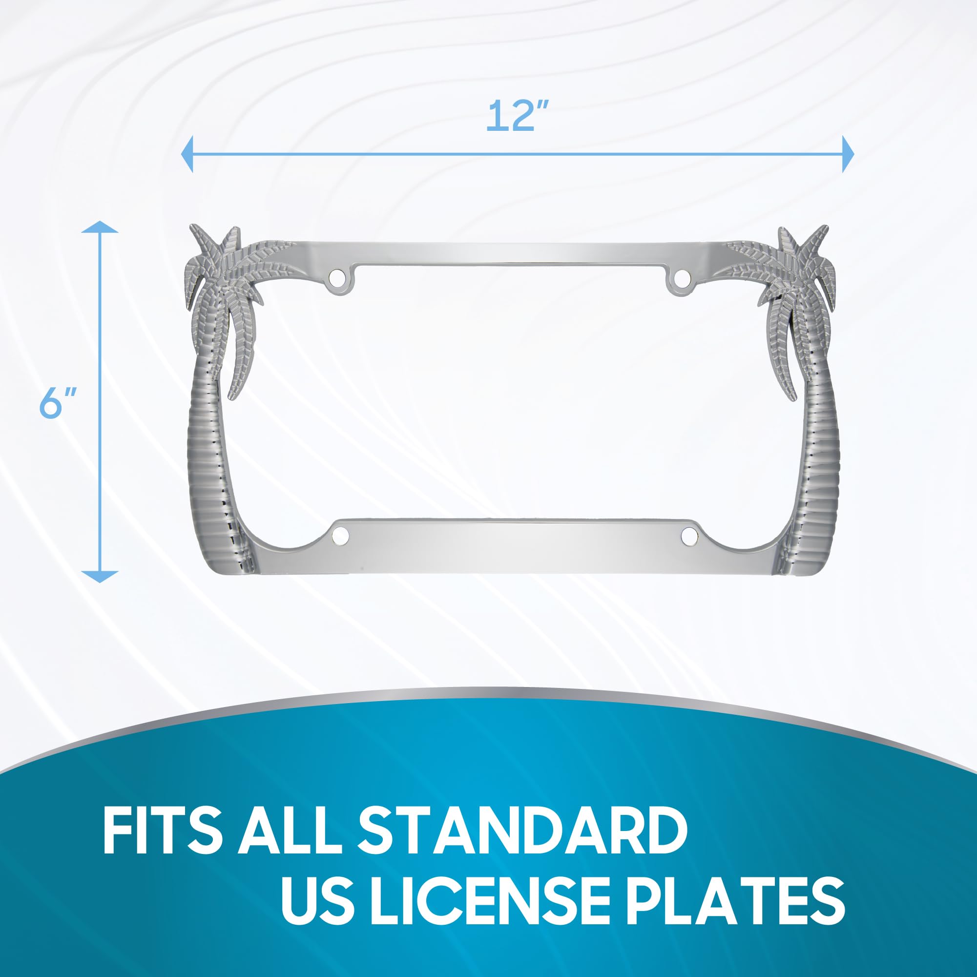 bdk-heavy-duty-rust-proof-stainless-steel-chrome-license-plate-frame-tropical-pa image 4