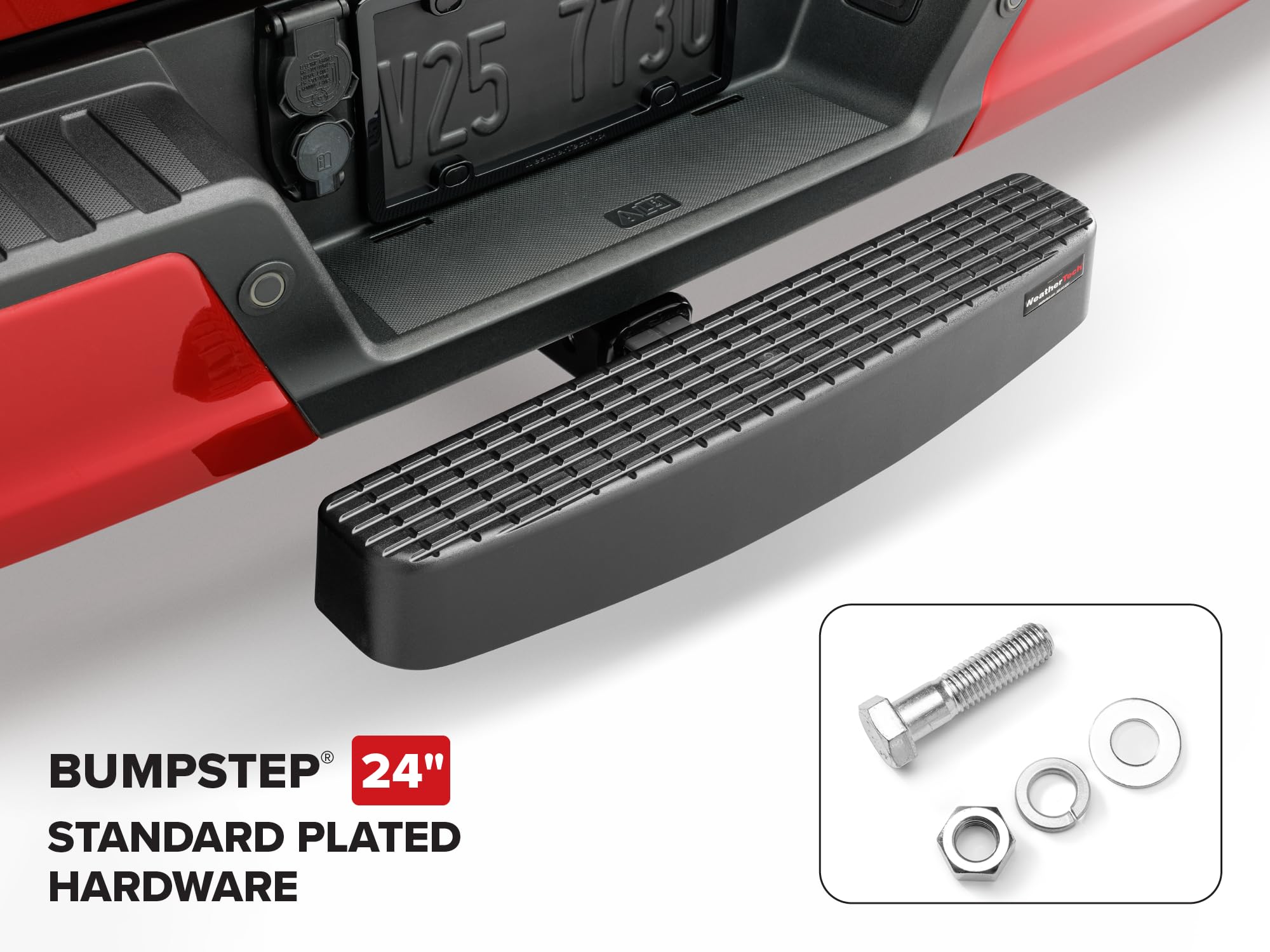 weathertech-bumpstep-xl-hitch-step-with-standard-plated-hardware-2-receiver-24-w image 2